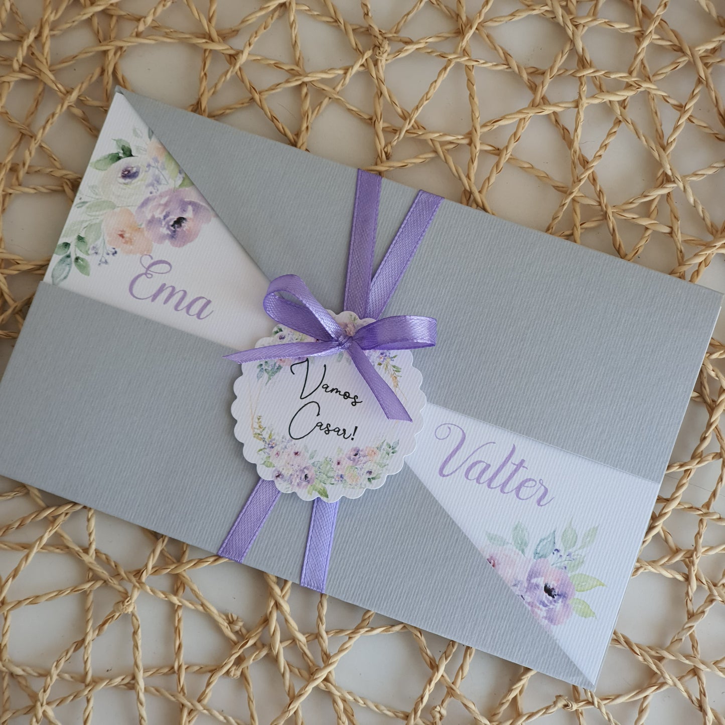 Convite Lavanda Ema & Valter