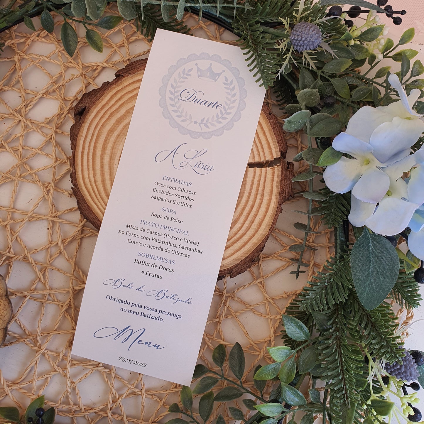 Christening Menu Crown