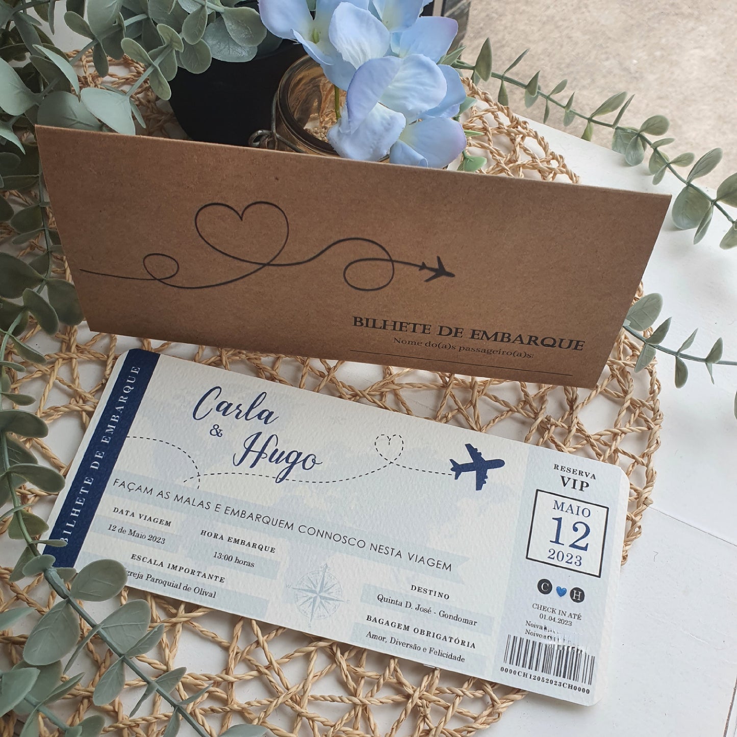 Convite Viagens Mundo Azul