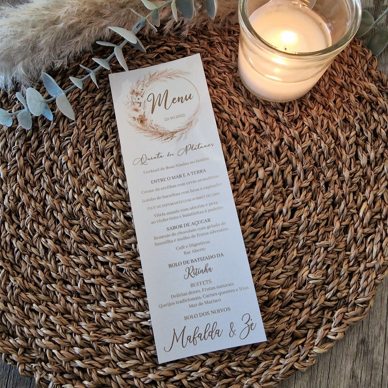 Ementa pampas and blush