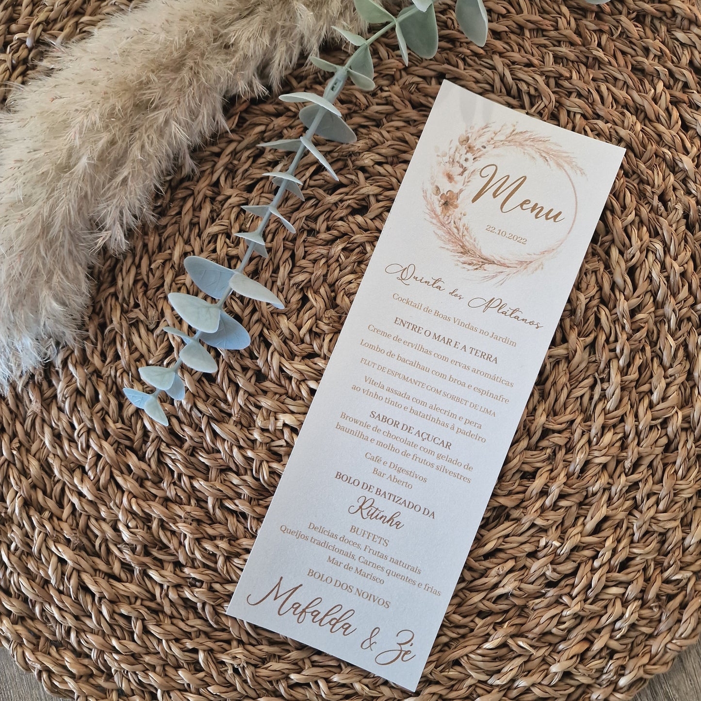 Ementa pampas and blush