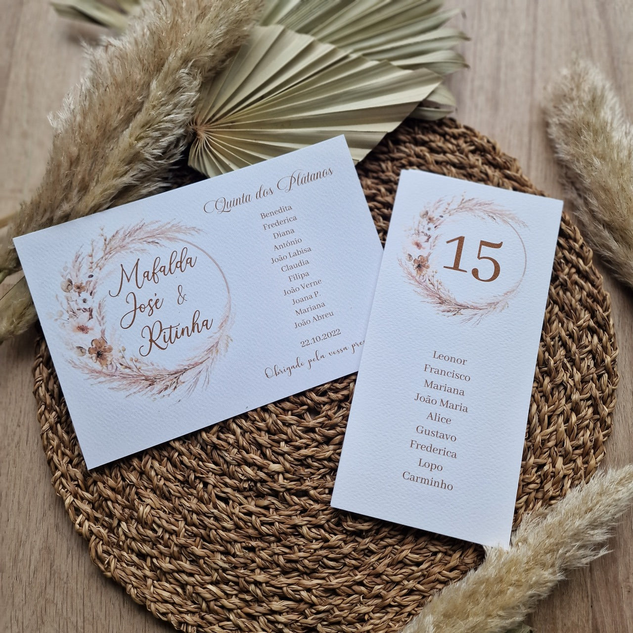 Placas para placar pampas and blush