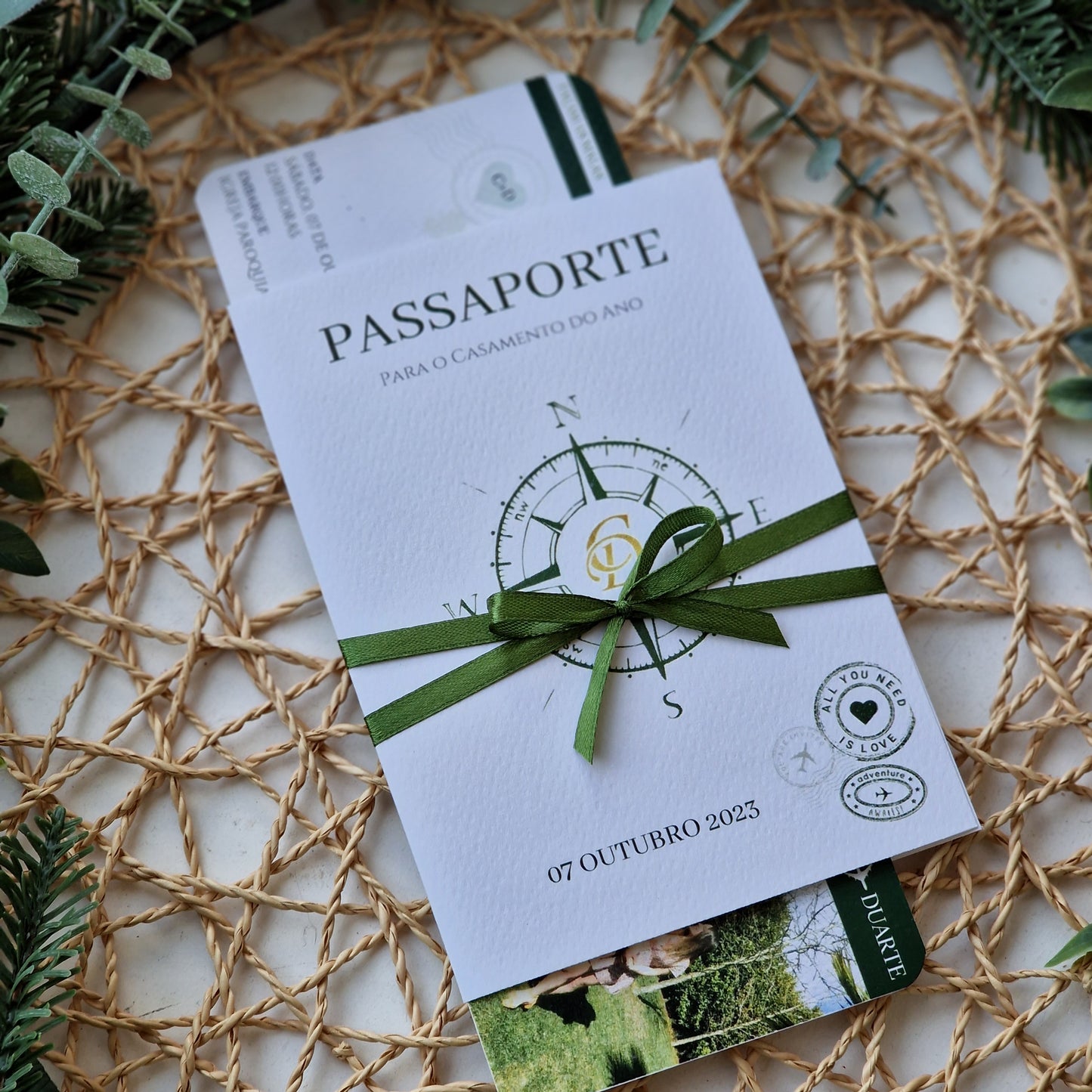 Green travel invitation for two