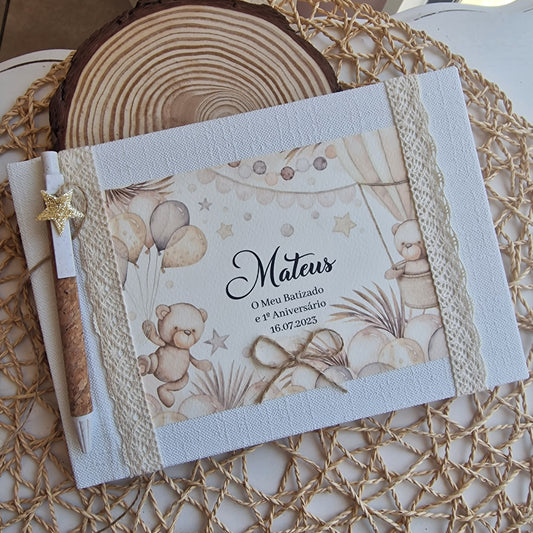 Dedication book for little beige bears