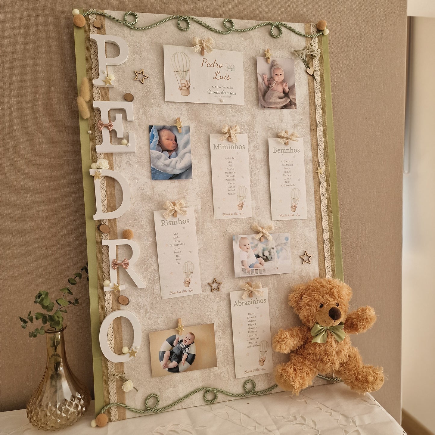 Tableau de bord vert et perle de Pedro Bear