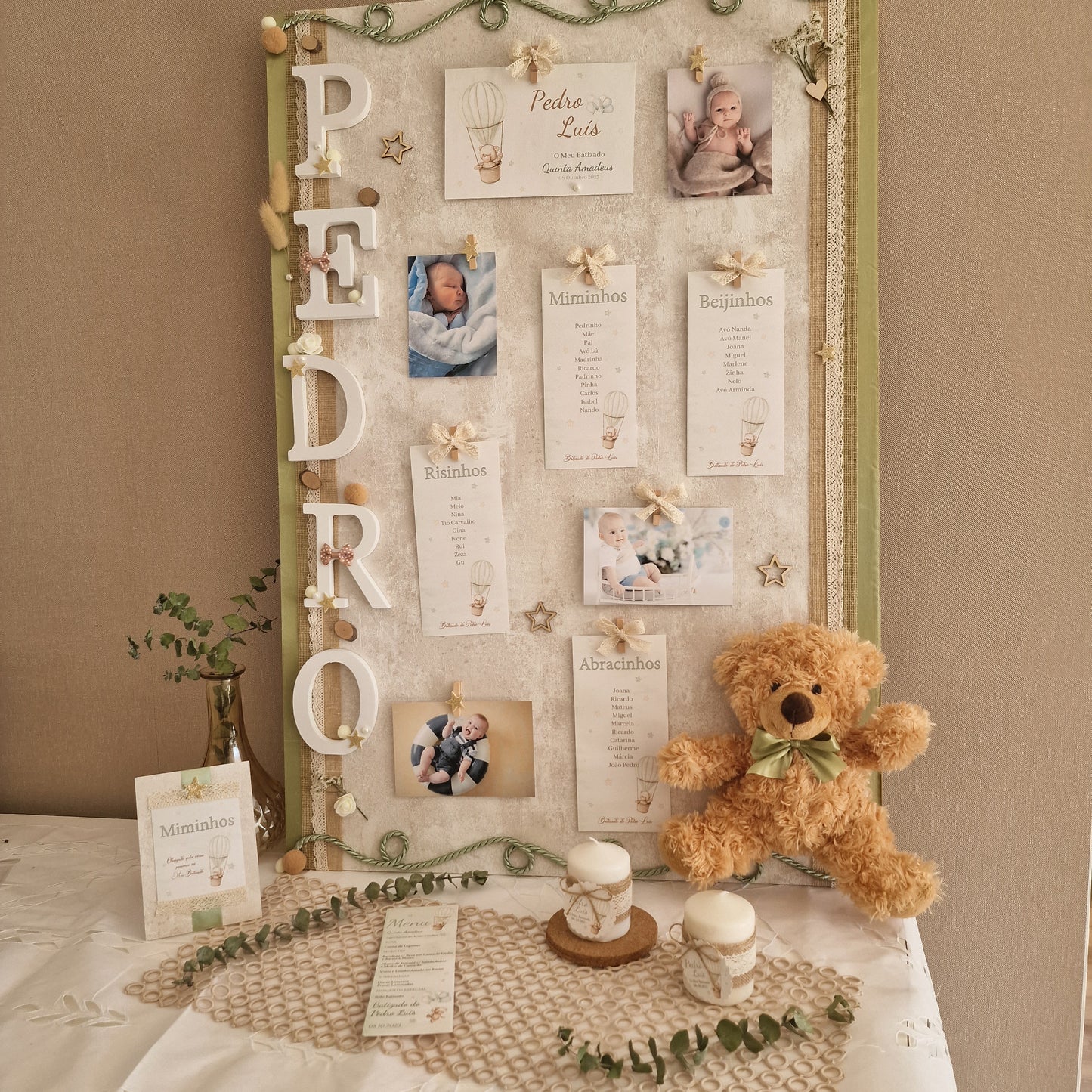 Tableau de bord vert et perle de Pedro Bear