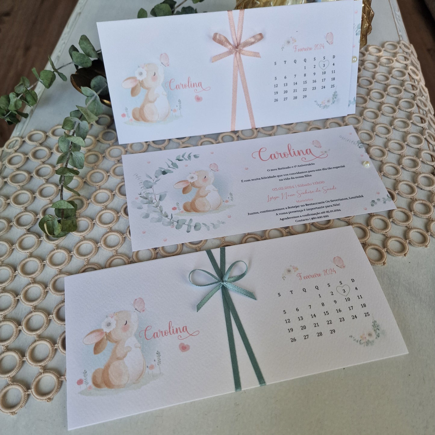 Invitation de lapin de Caroline