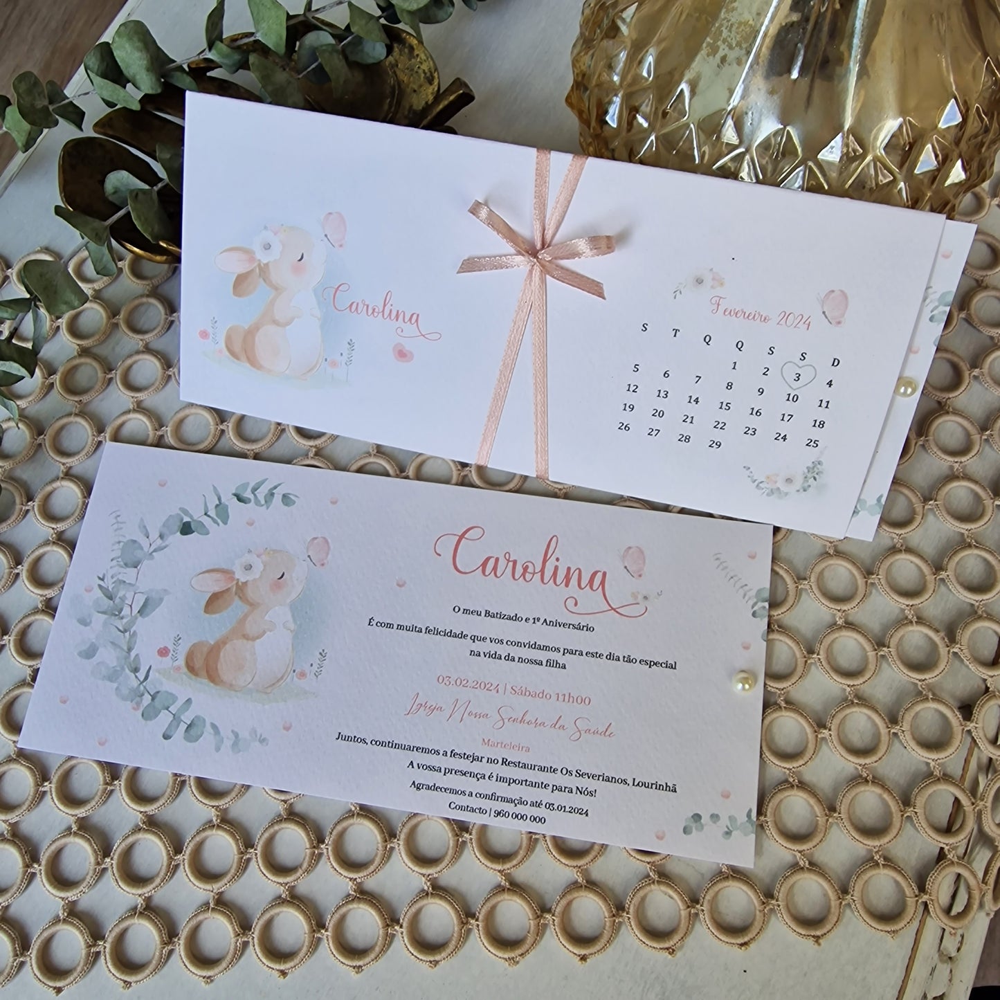 Invitation de lapin de Caroline