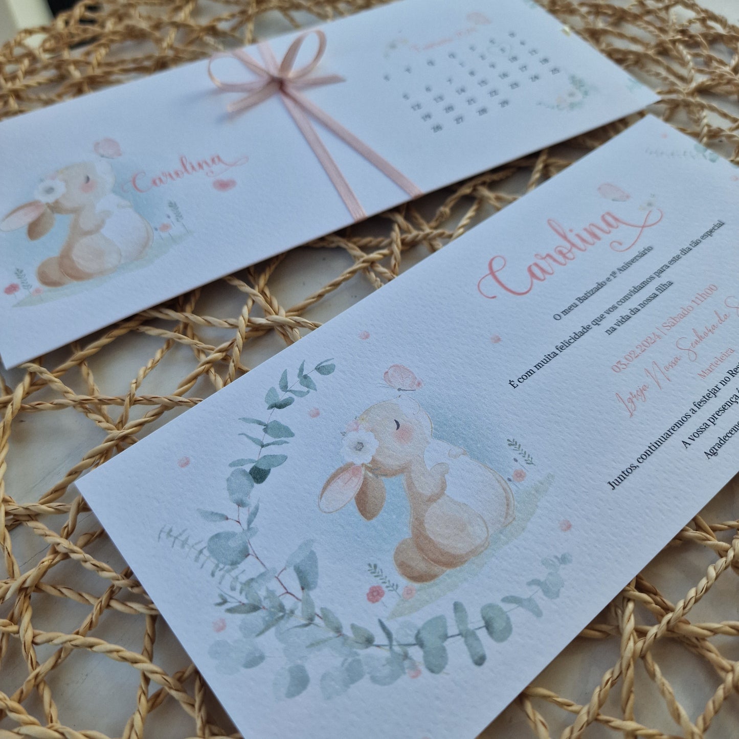 Invitation de lapin de Caroline