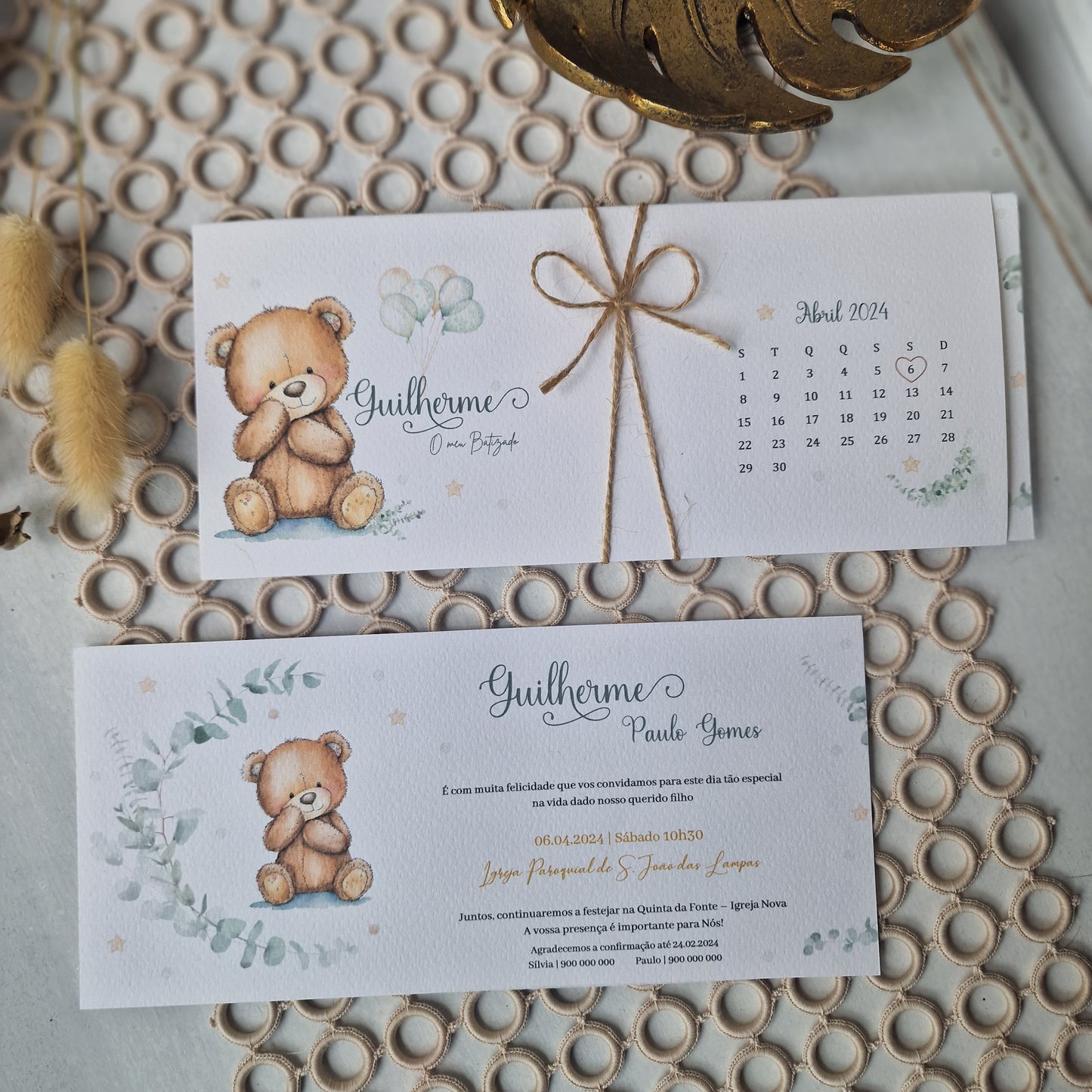 Guilherme's Teddy Bear Invitation