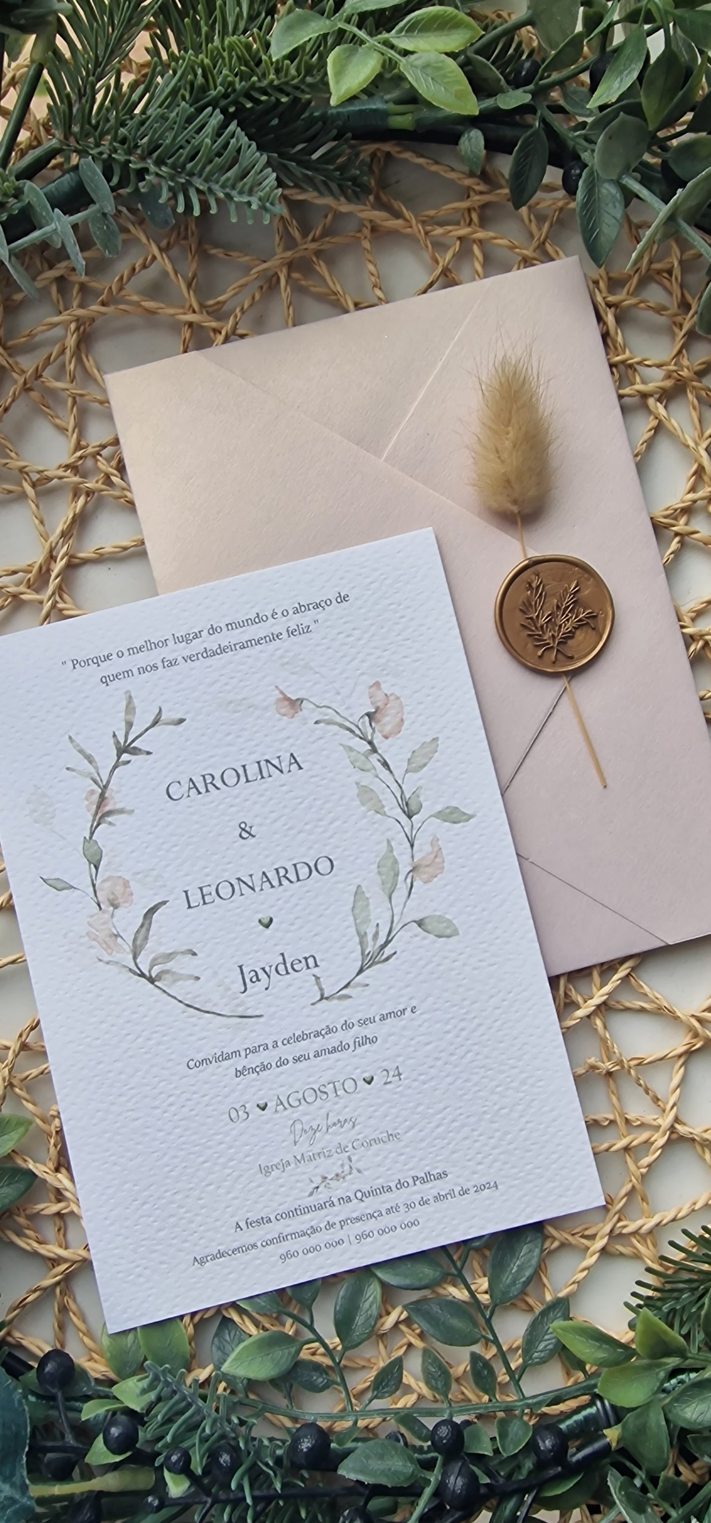Douro Carolina & Leonardo et Jayden Invitation