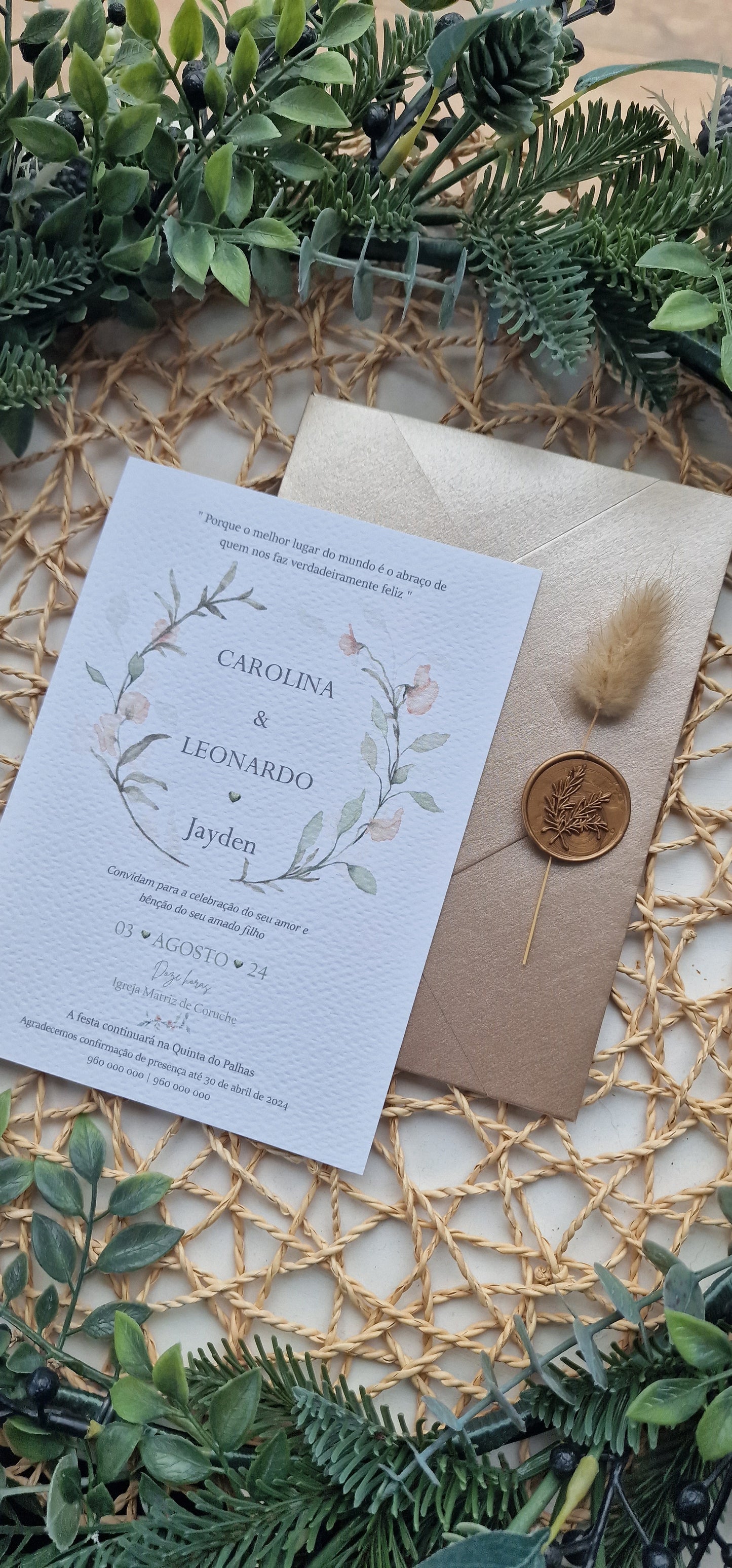 Douro Carolina & Leonardo et Jayden Invitation