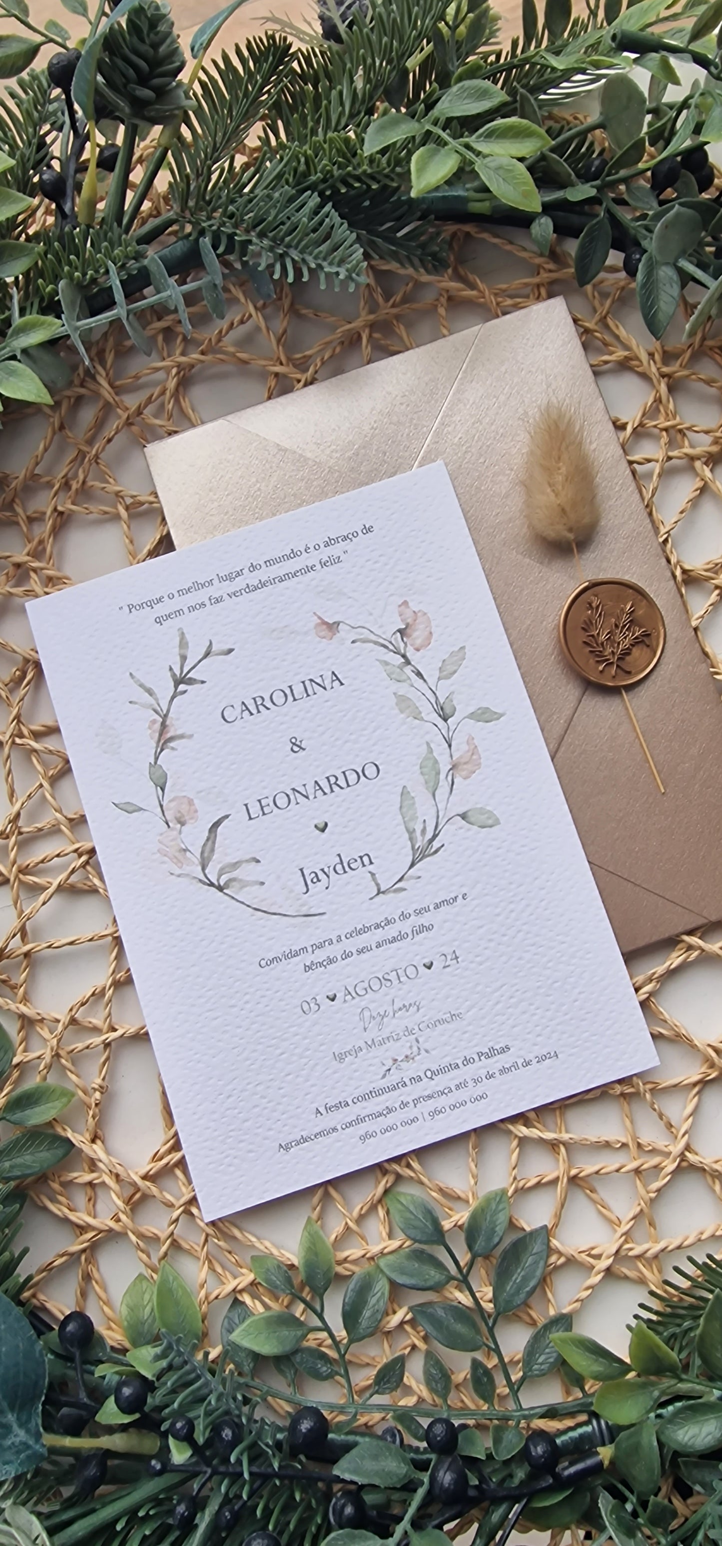 Douro Carolina & Leonardo et Jayden Invitation