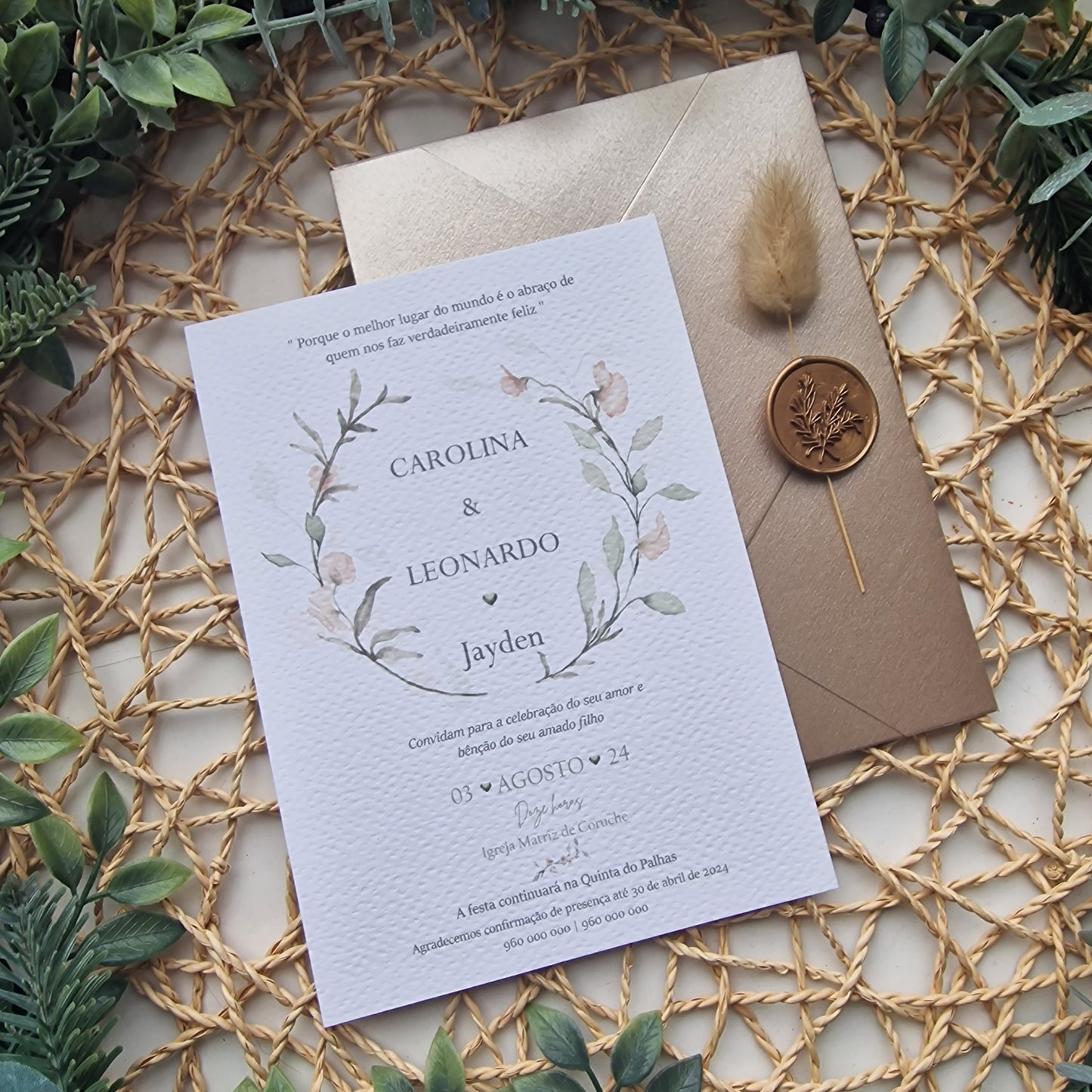 Douro Carolina & Leonardo et Jayden Invitation