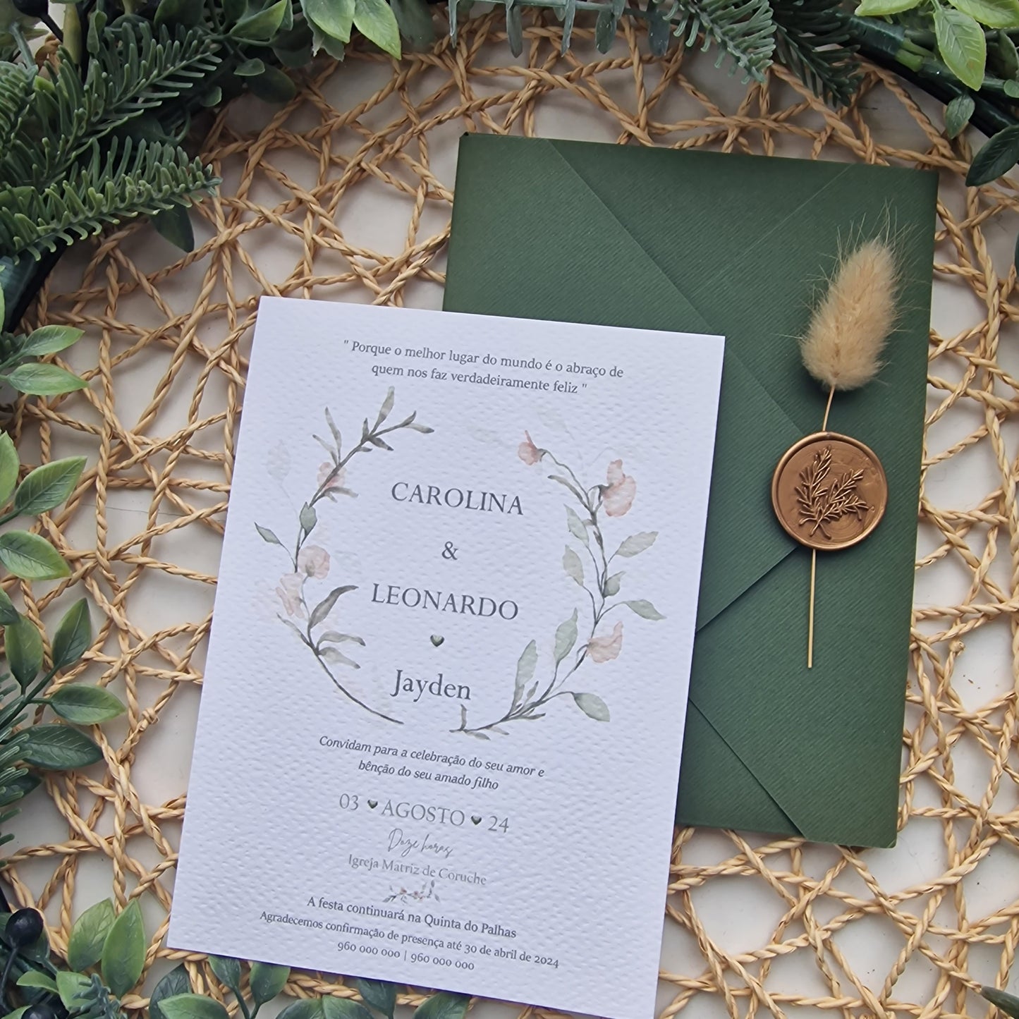 Douro Carolina & Leonardo et Jayden Invitation
