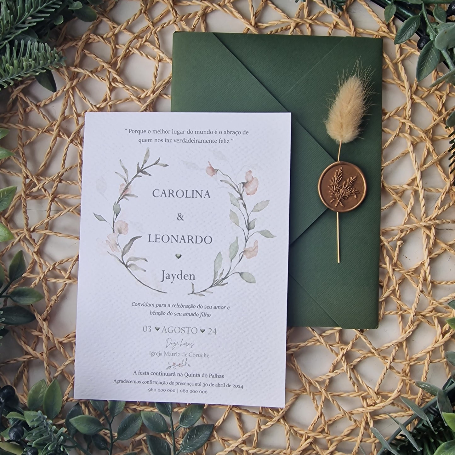 Douro Carolina & Leonardo et Jayden Invitation