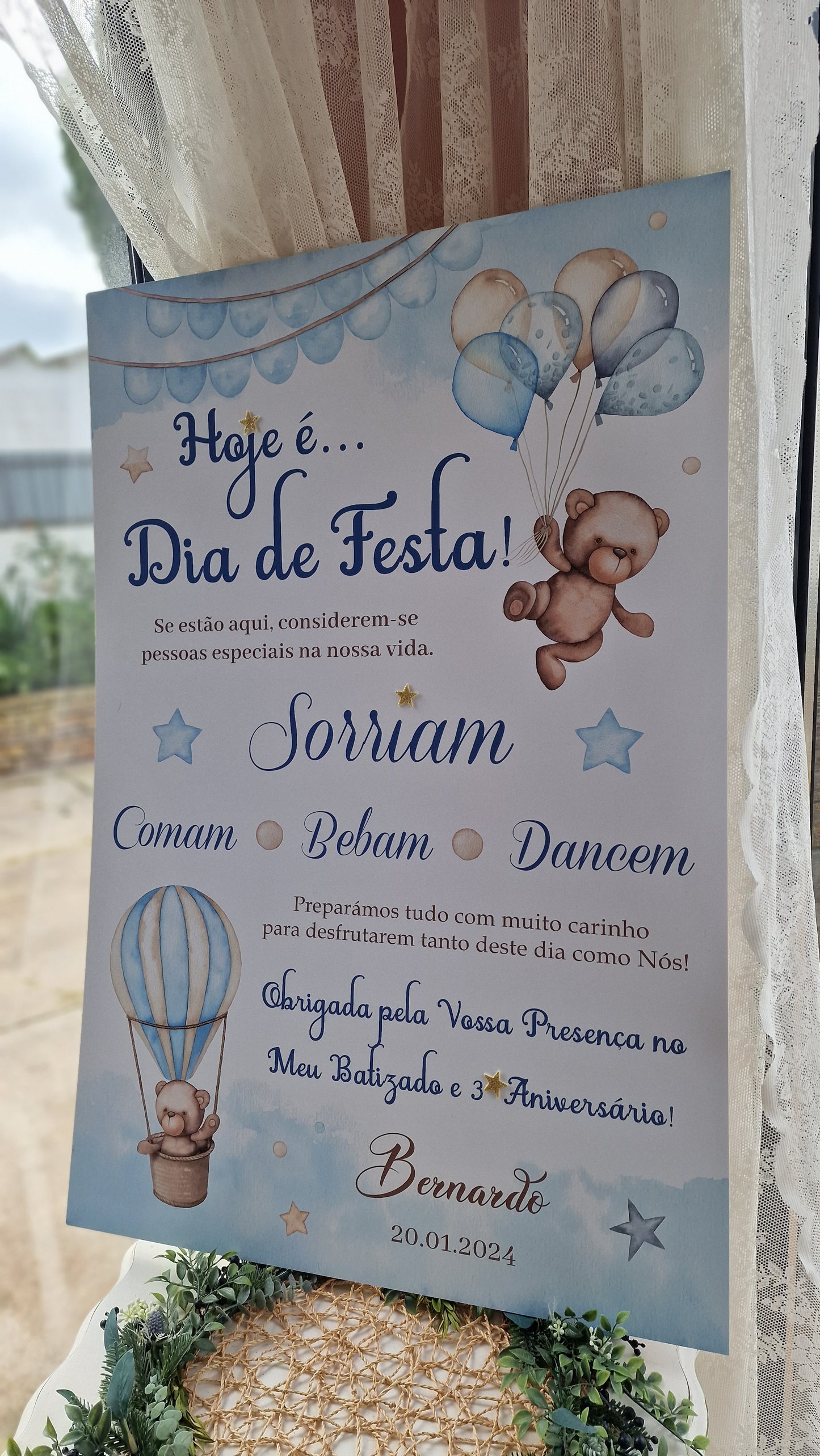 Tableau de bord Aujourd'hui c'est la fête, Bernardo ours