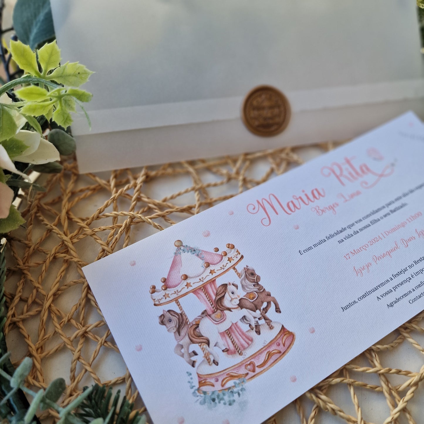 Maria Rita's Carousel Invitations