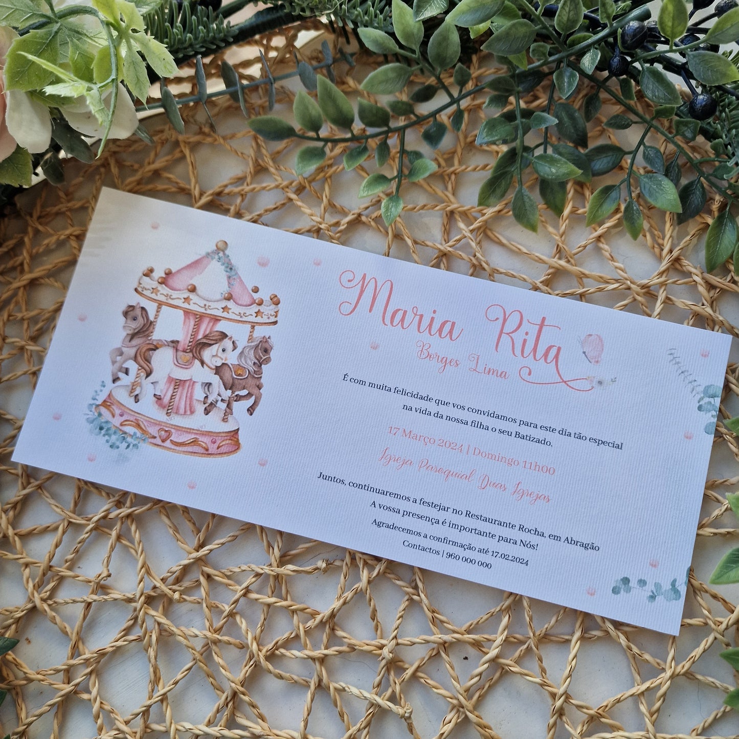 Maria Rita's Carousel Invitations