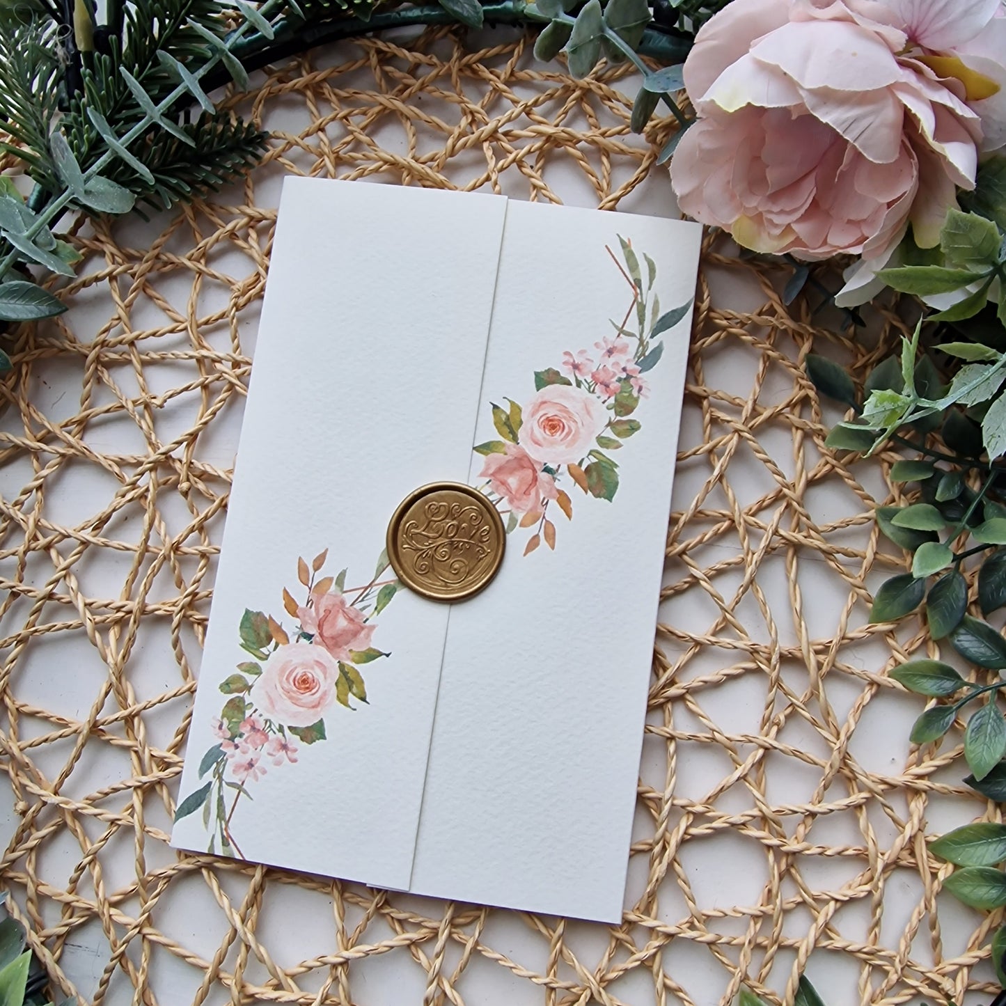Convite flores da Mel casamento e batizado