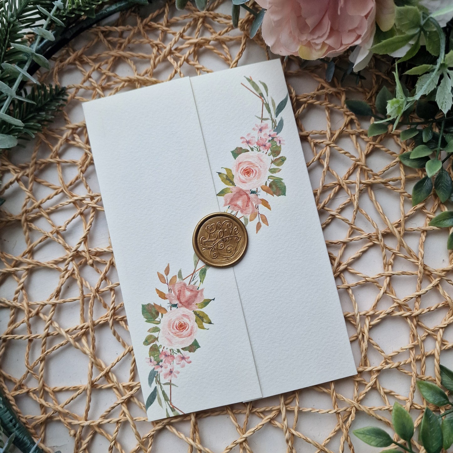 Convite flores da Mel casamento e batizado
