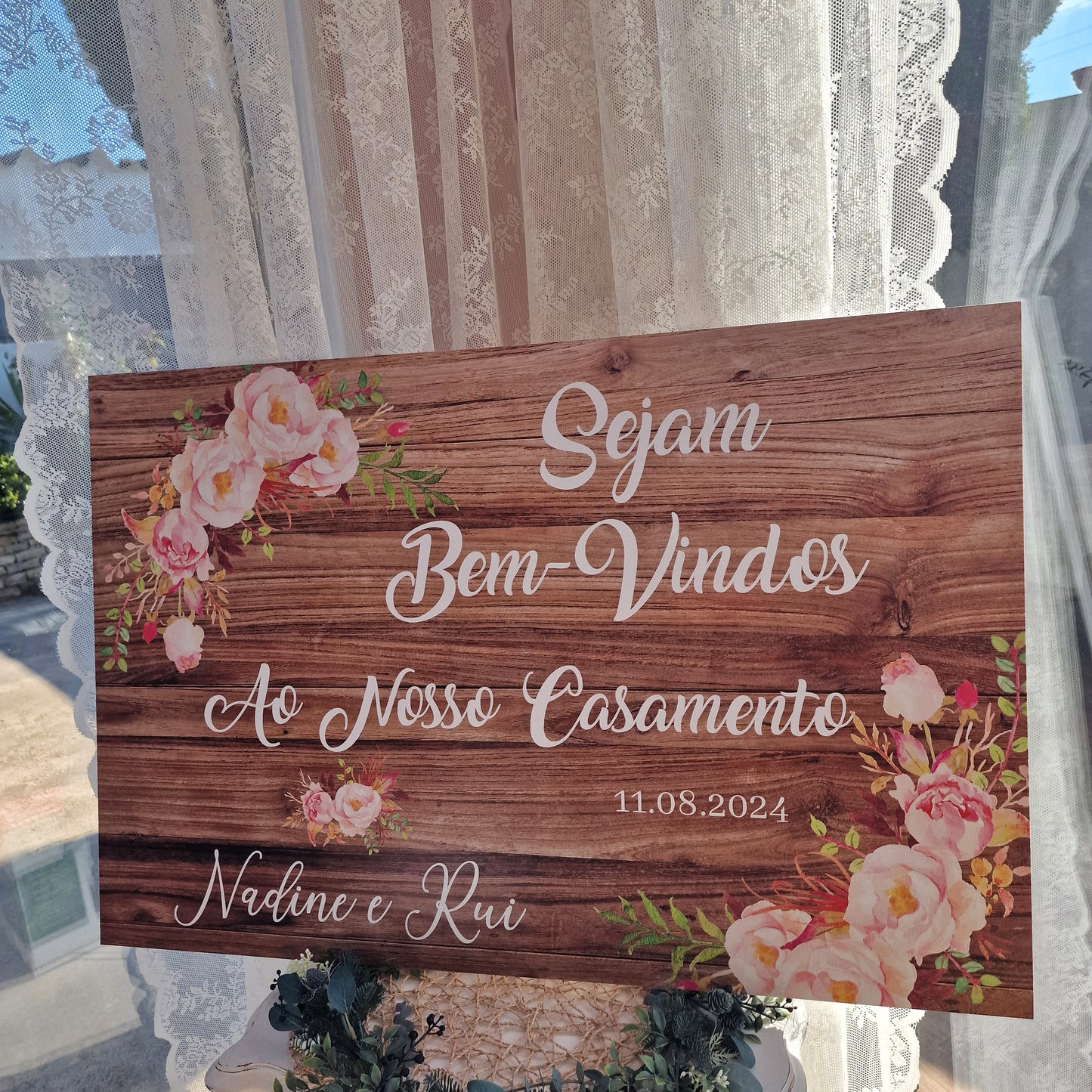 Placa de boas vindas Vintage 2018