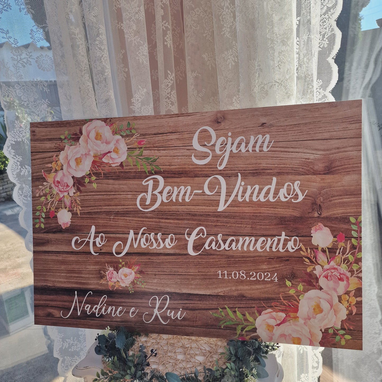 Placa de boas vindas Vintage 2018