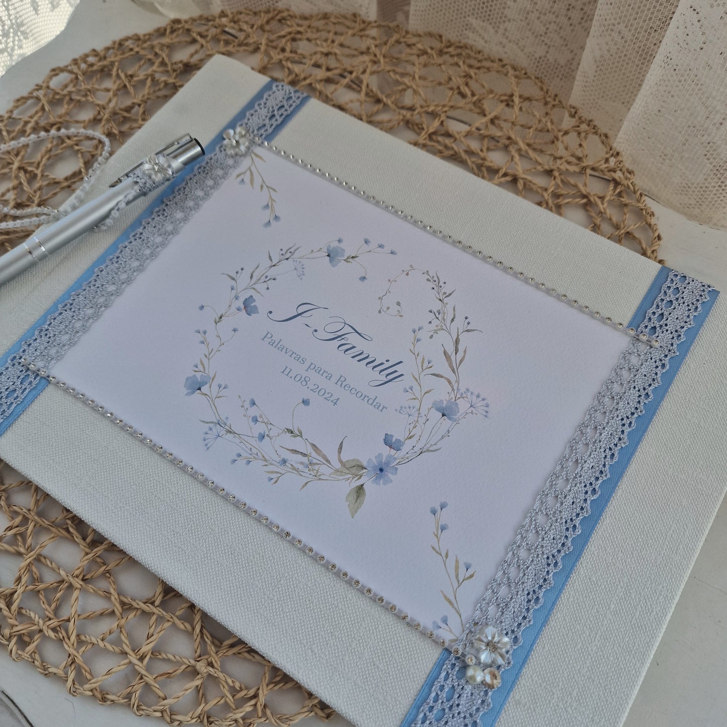 Livro de Honra azul campestre