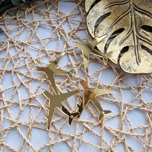 Gold mirrored acrylic plane