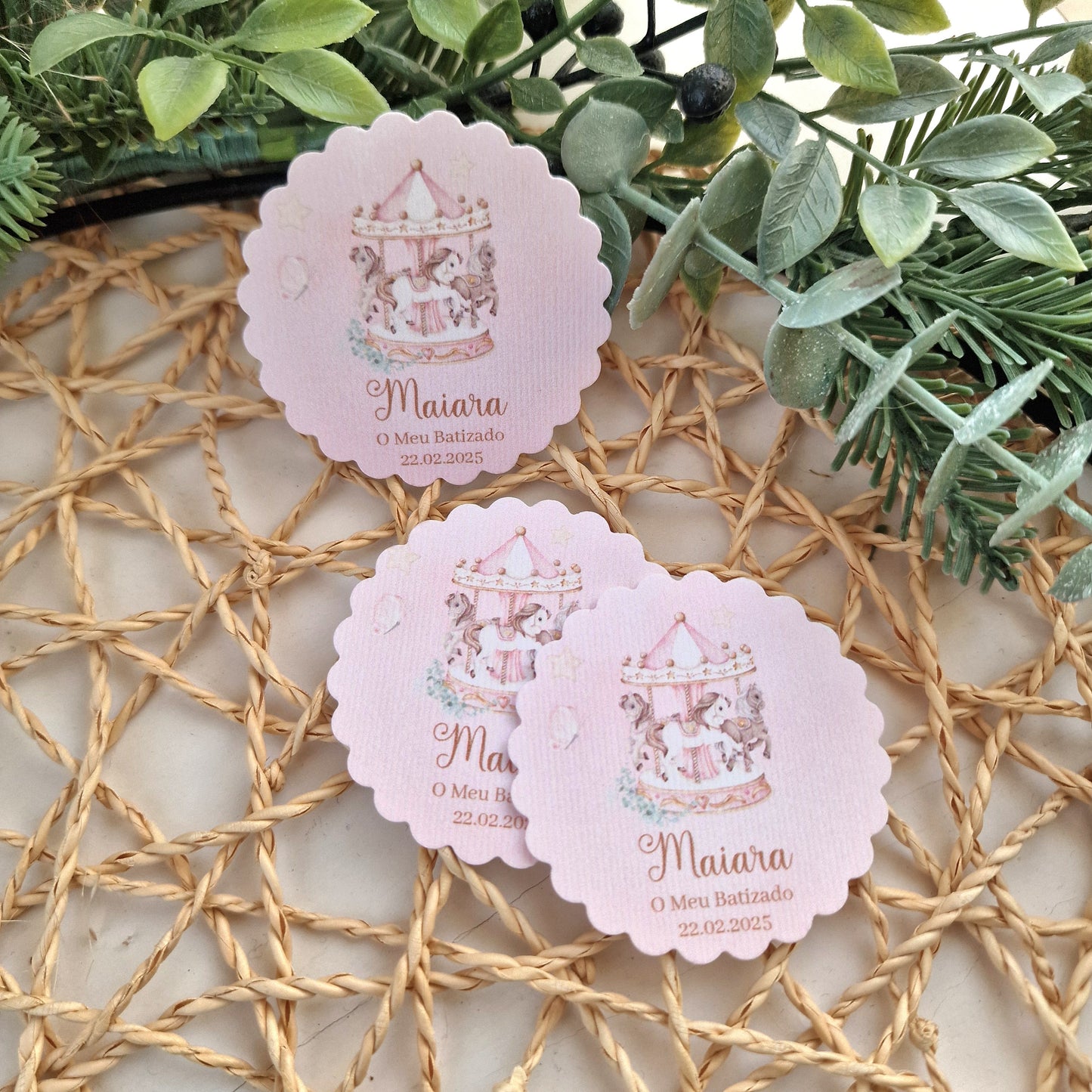 Love Roses with Girl Favor Tags