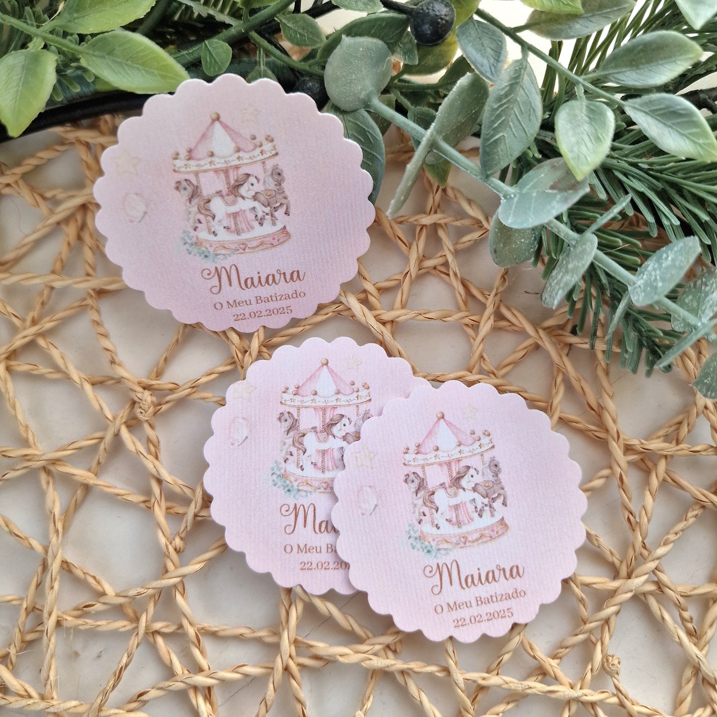 Love Roses with Girl Favor Tags