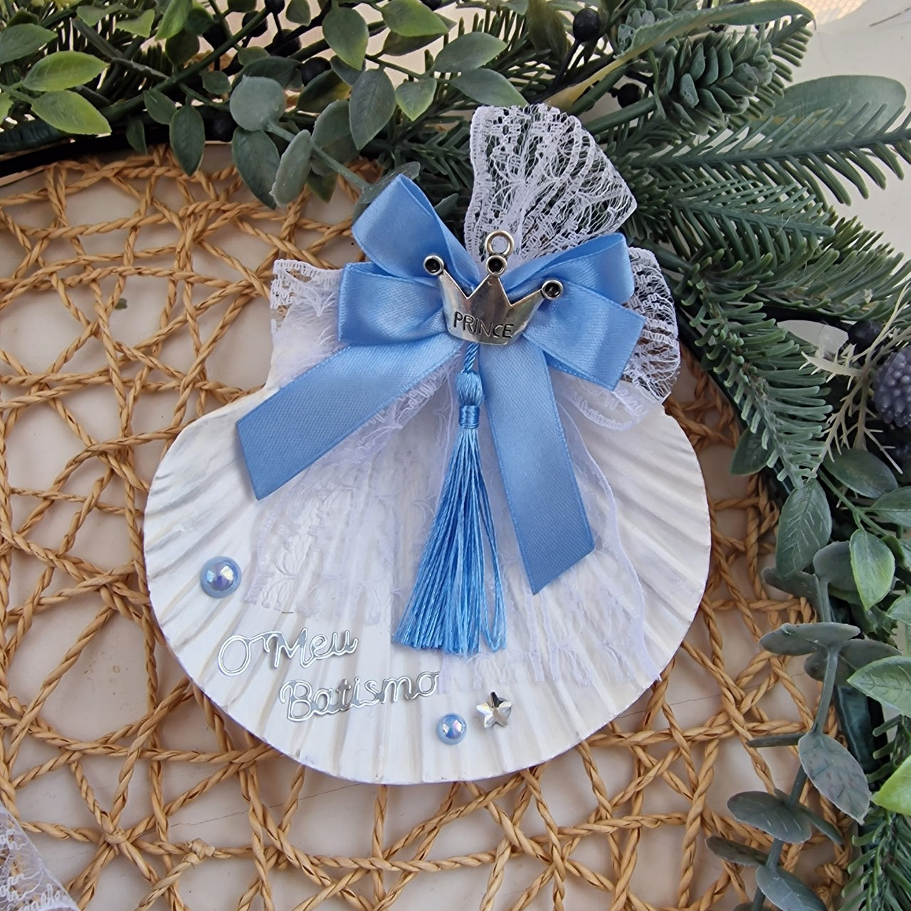Navy blue christening set
