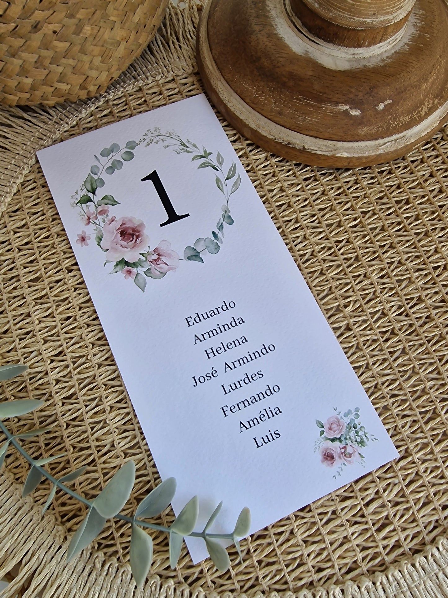 Placas para placar peónias rosa