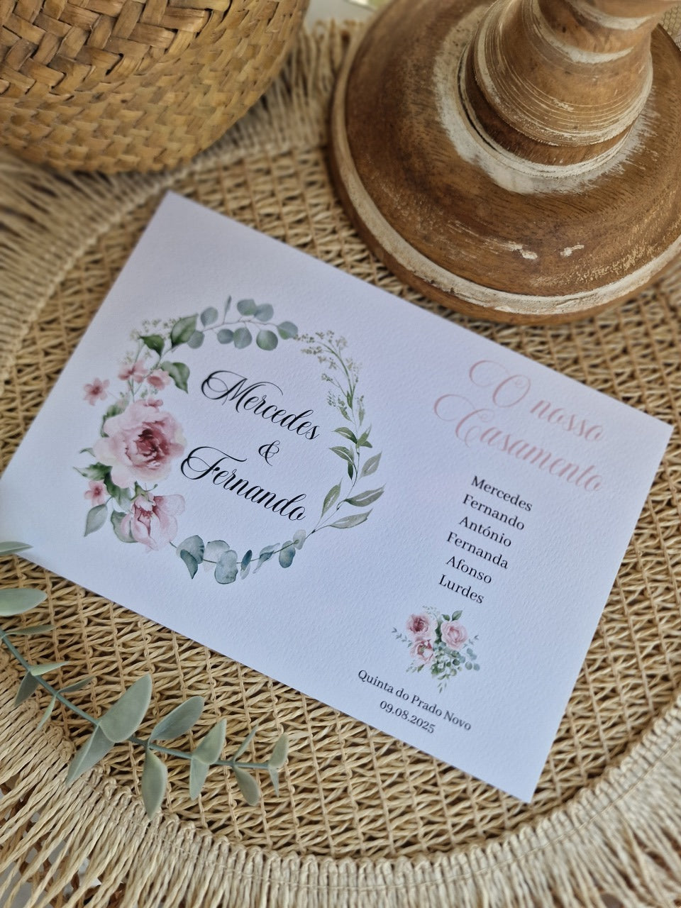 Placas para placar peónias rosa