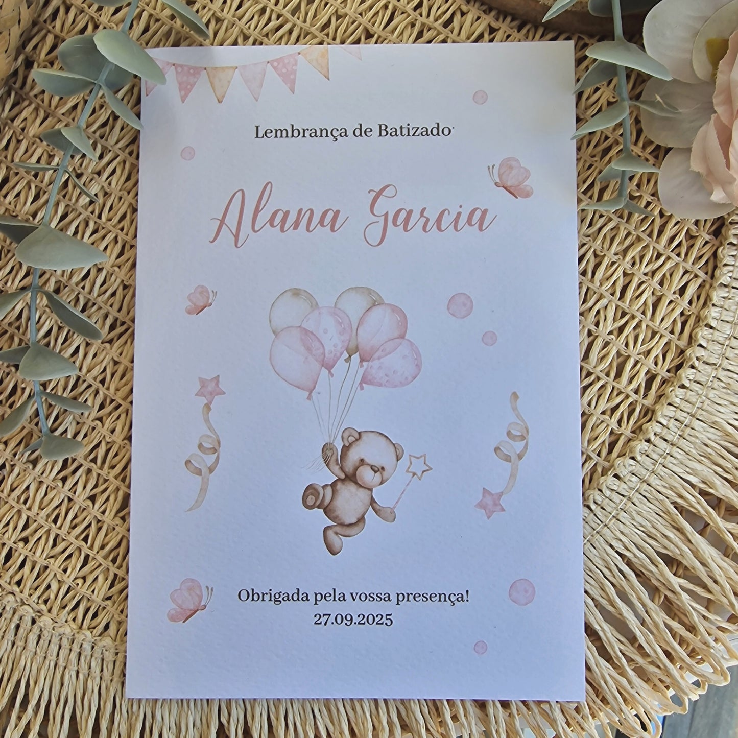 Capa para fotografias ursinha rosa