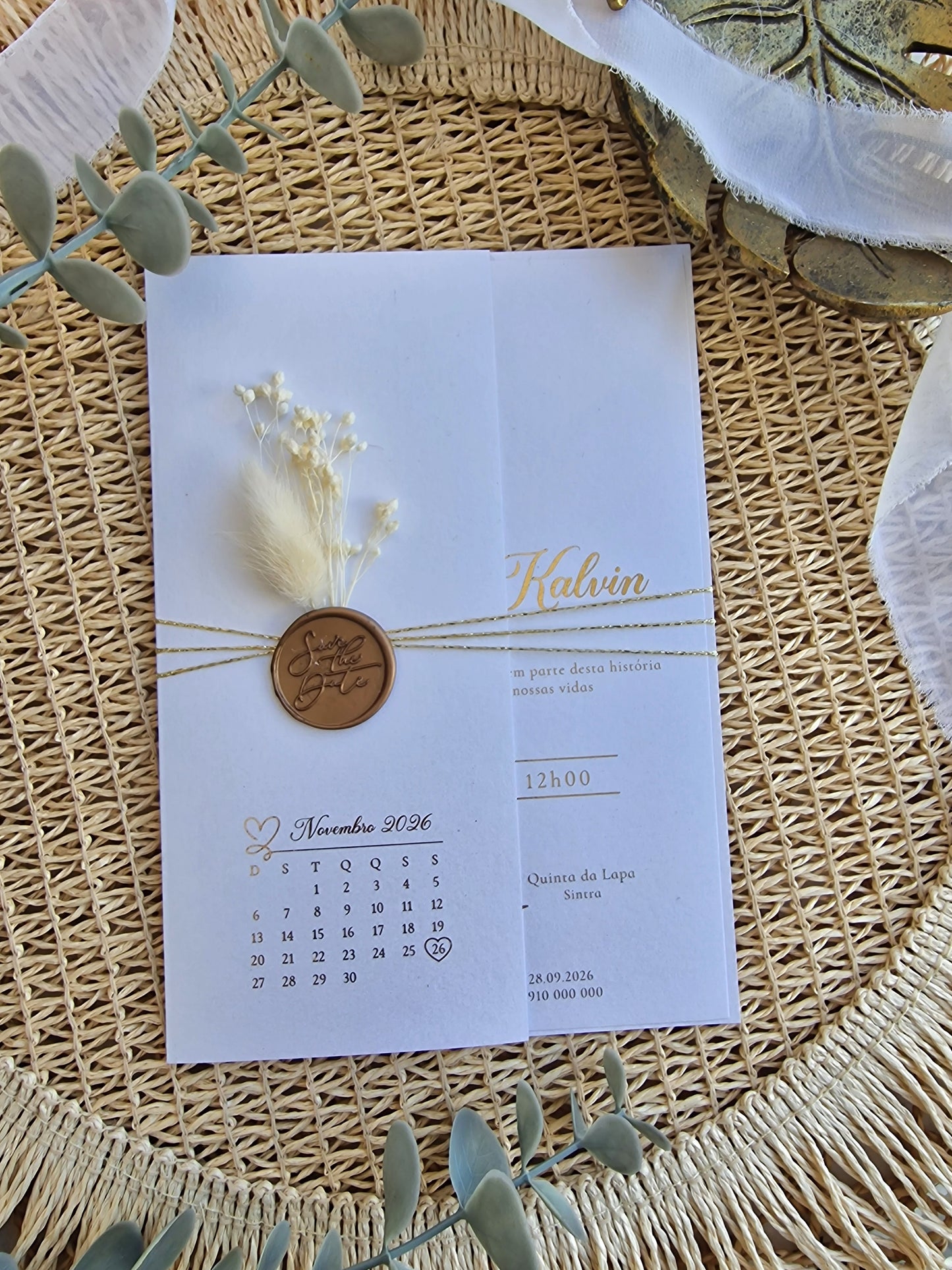 Convite calendário Leonor & Kalvin