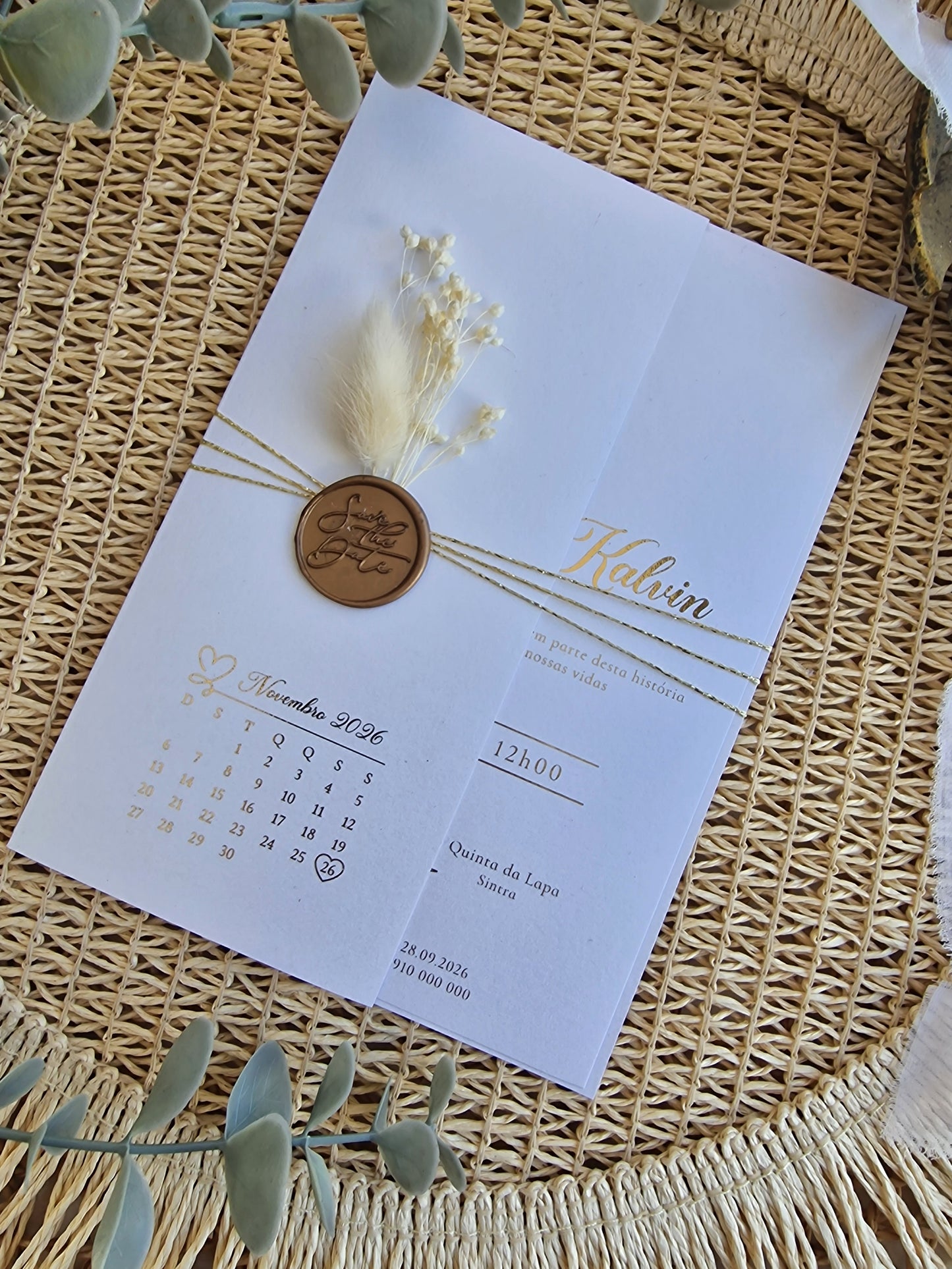 Convite calendário Leonor & Kalvin