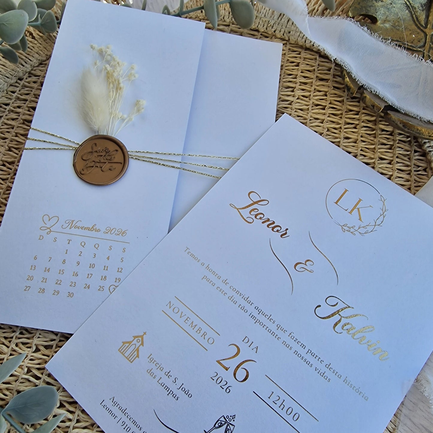 Convite calendário Leonor & Kalvin
