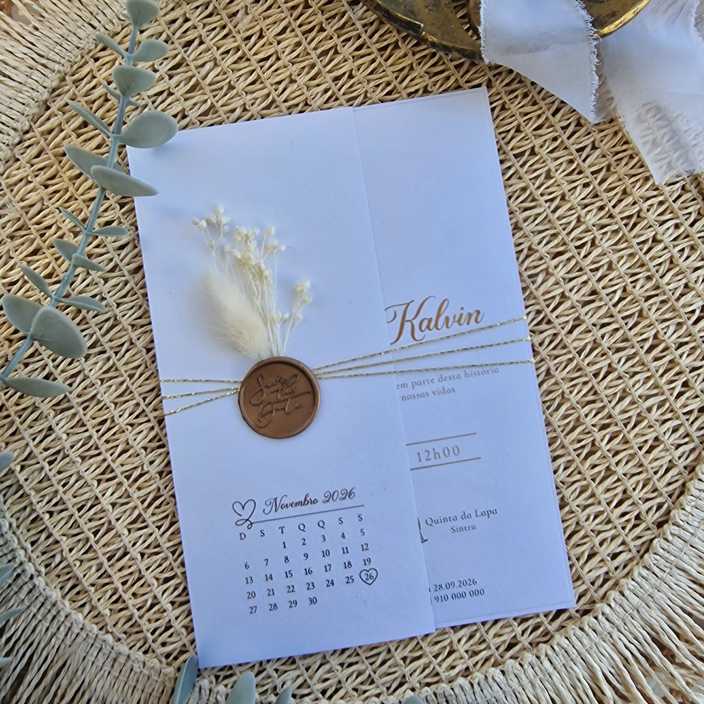 Convite calendário Leonor & Kalvin