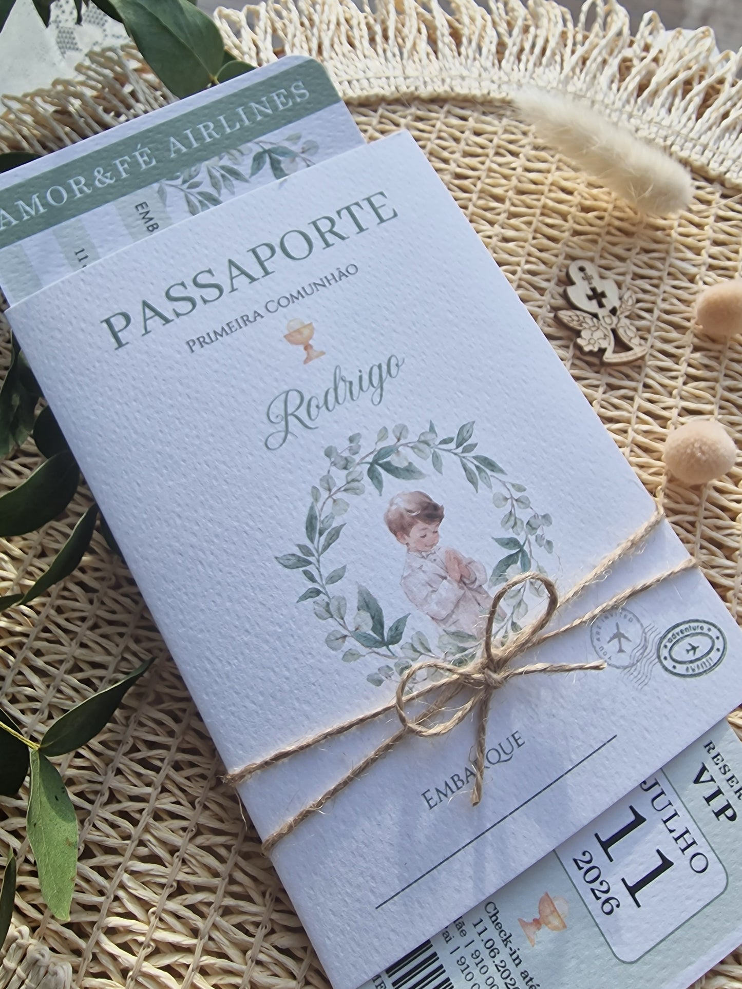 Convite passaporte "Verdes do Rodrigo"