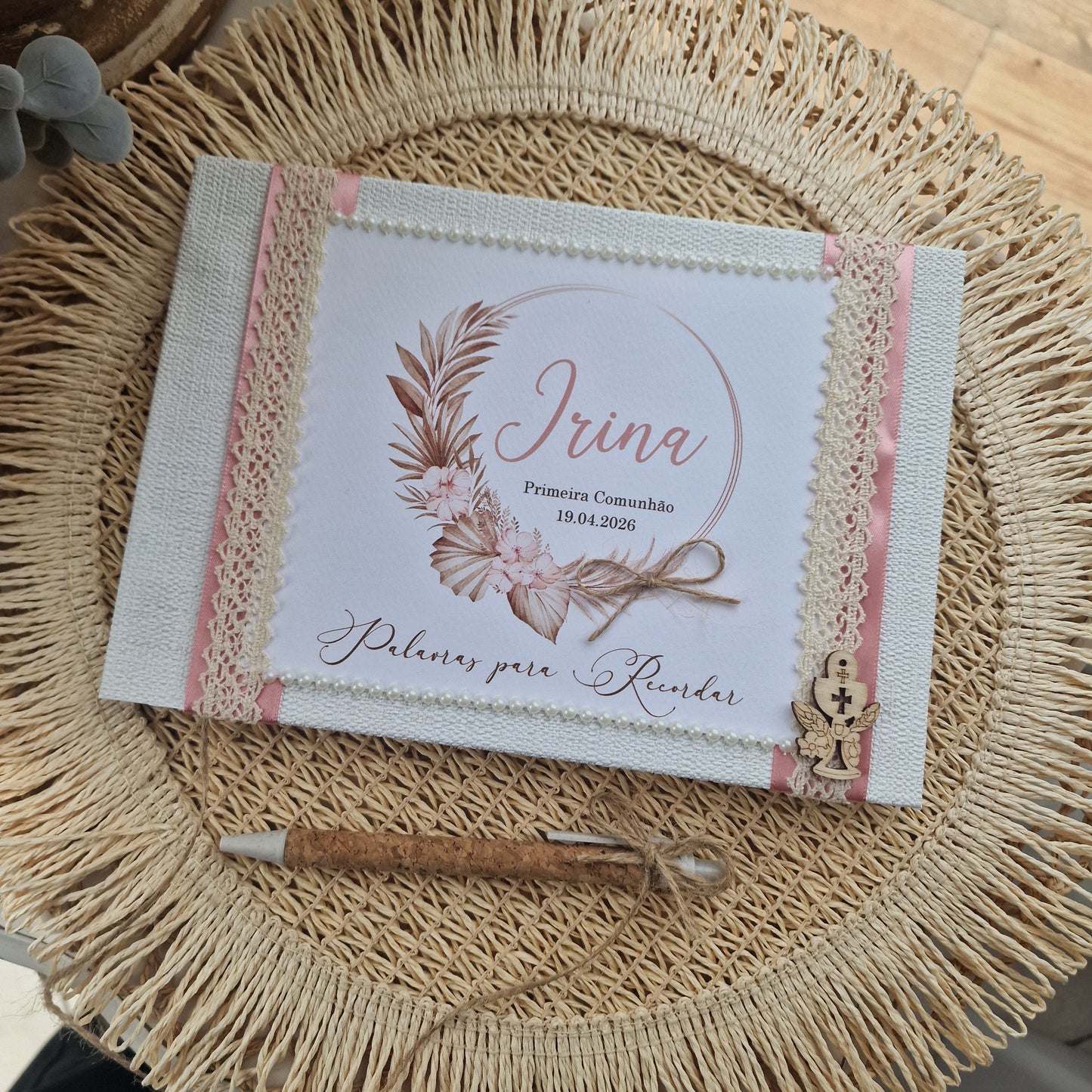 Livro de dedicatórias de 1ª Comunhão