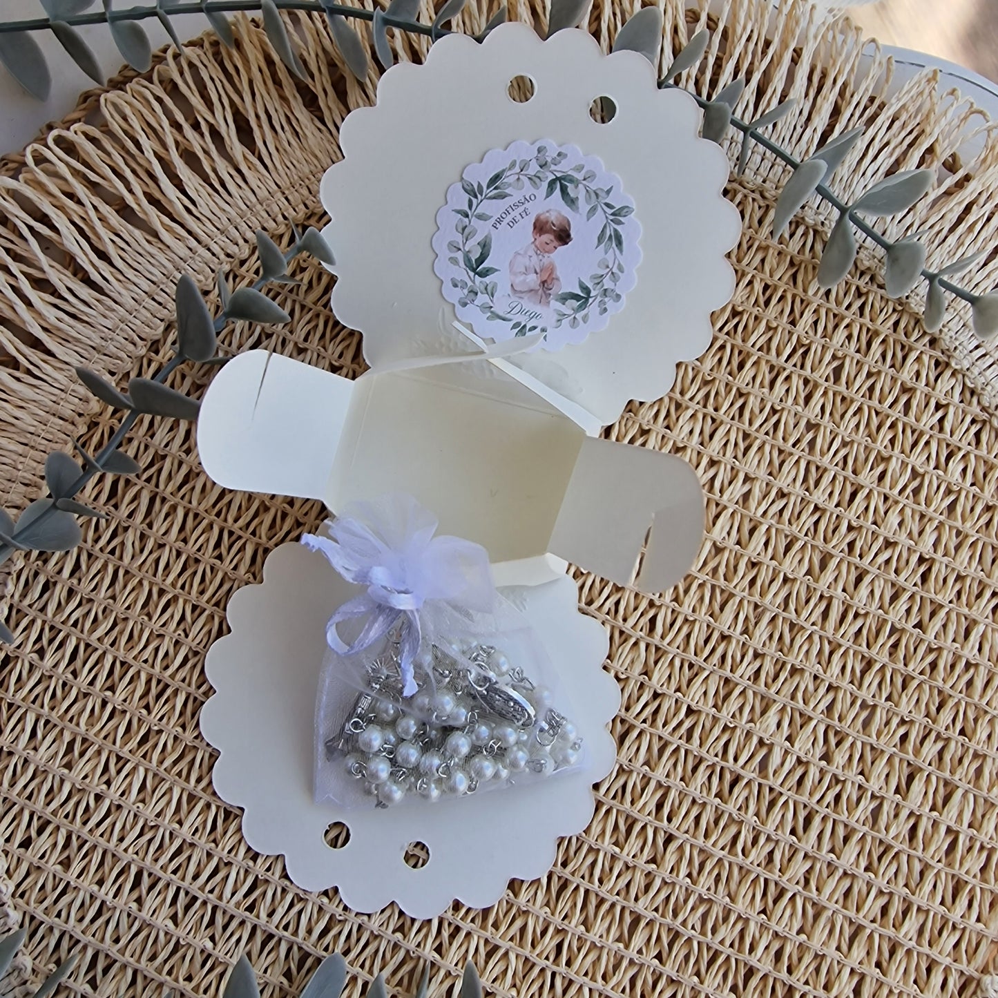 Special communion bag with rosary