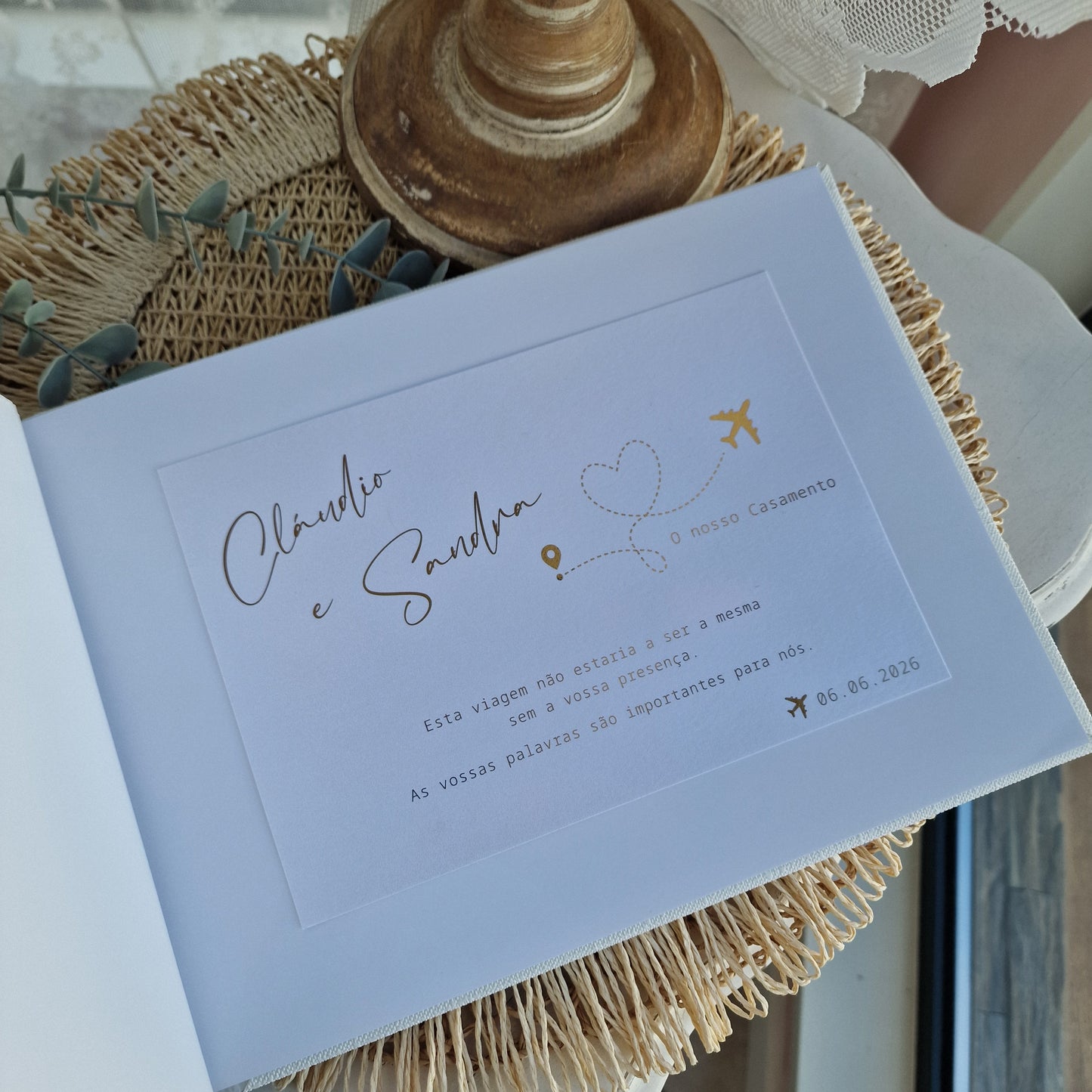 Livro de dedicatórias premium viagem gold