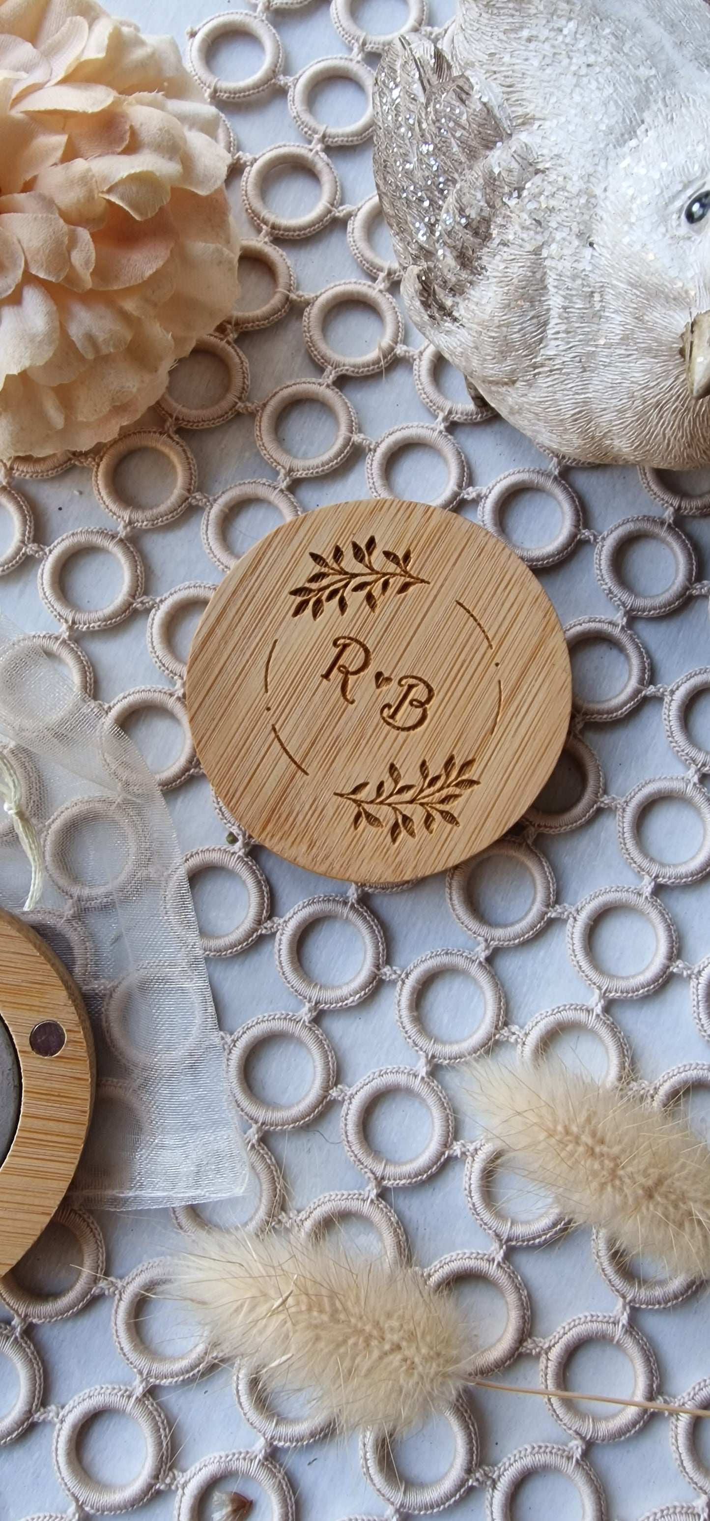 Bamboo bottle cap remover and magnet