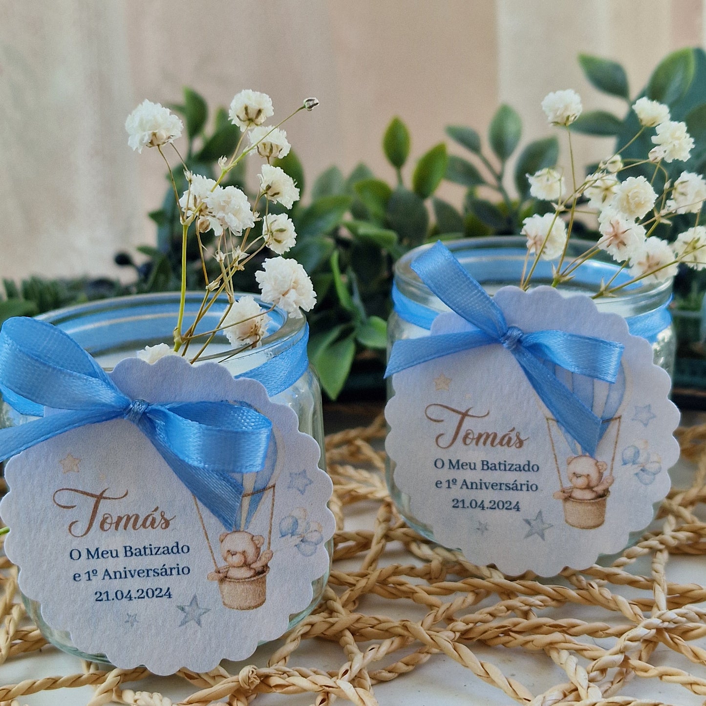 Scented candles in a glass jar