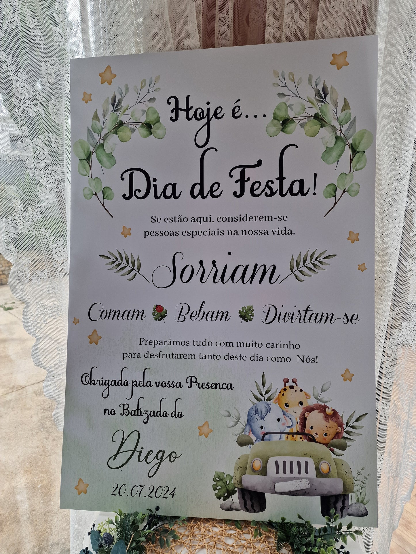 Tableau de bienvenue du Safari vert