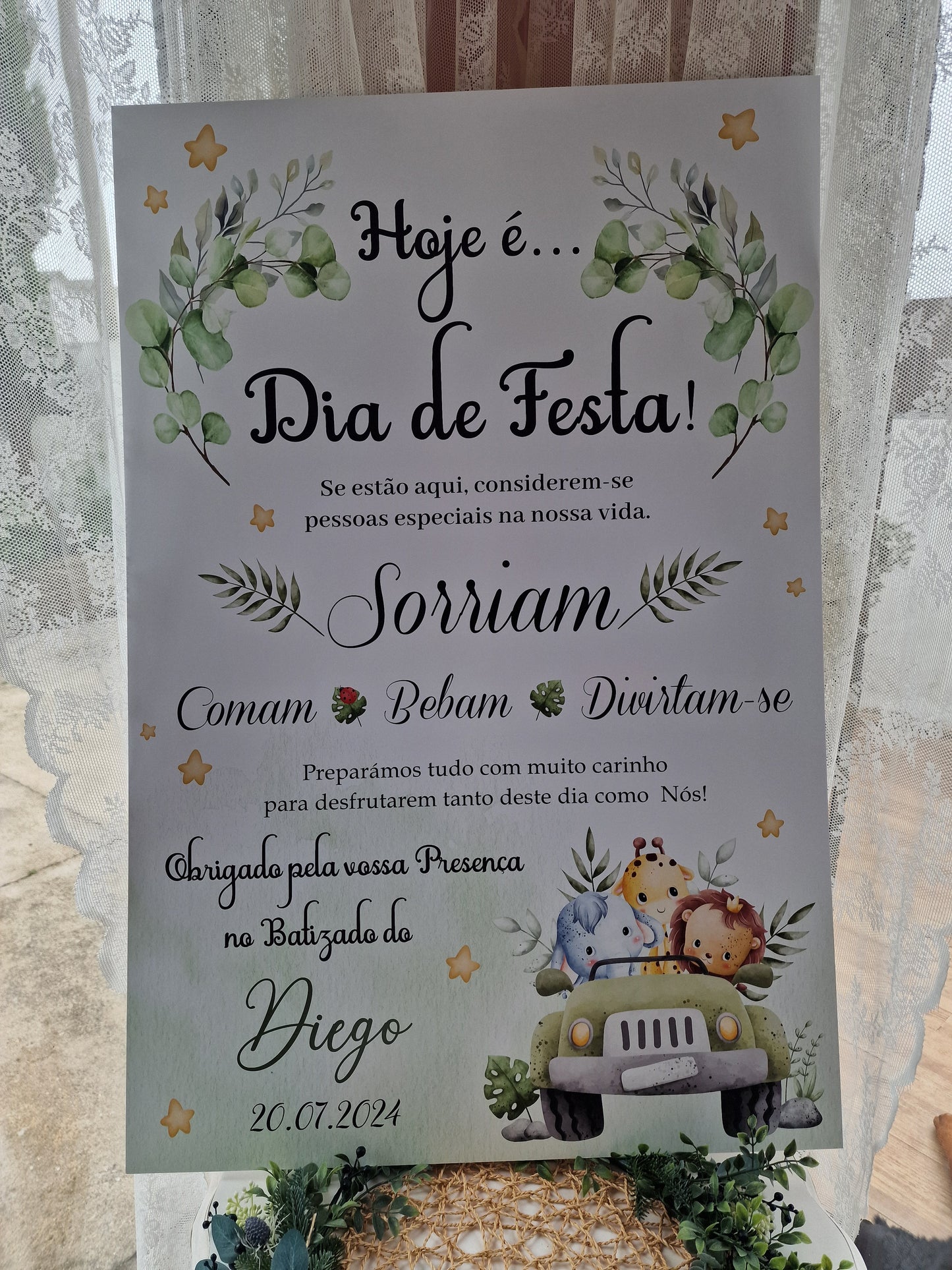 Tableau de bienvenue du Safari vert
