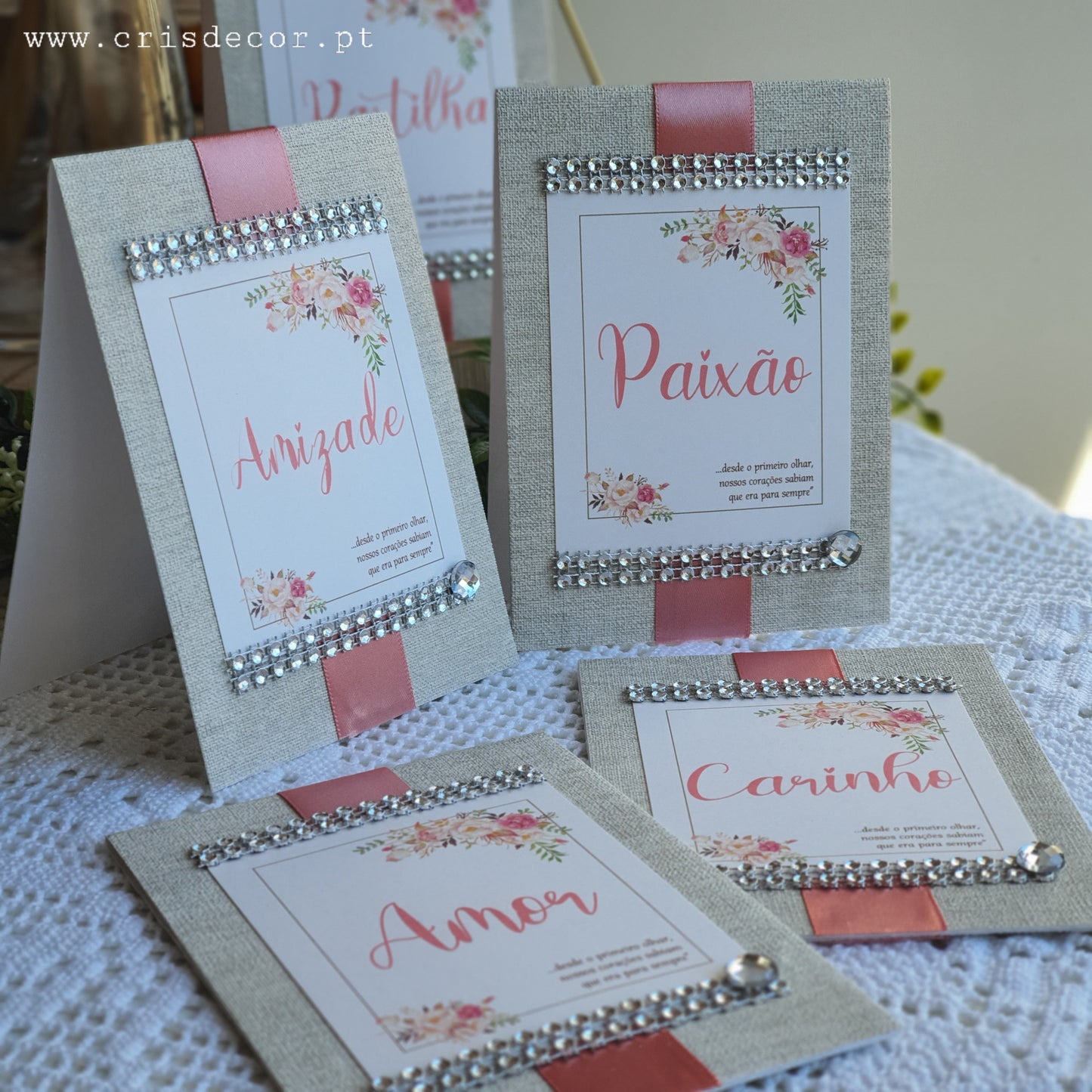 Marcadores  de mesa vintage 2018 Sentimentos