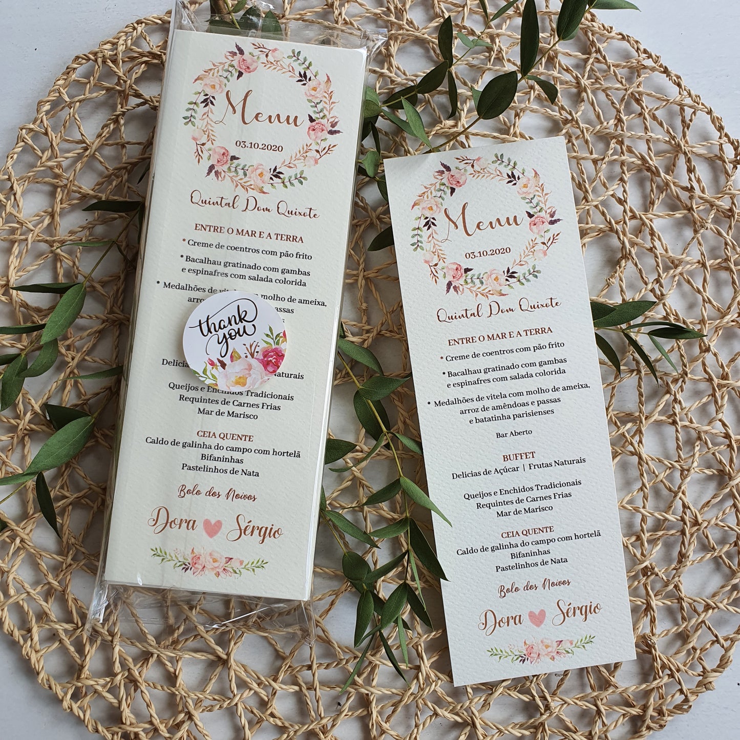 Menus vintage