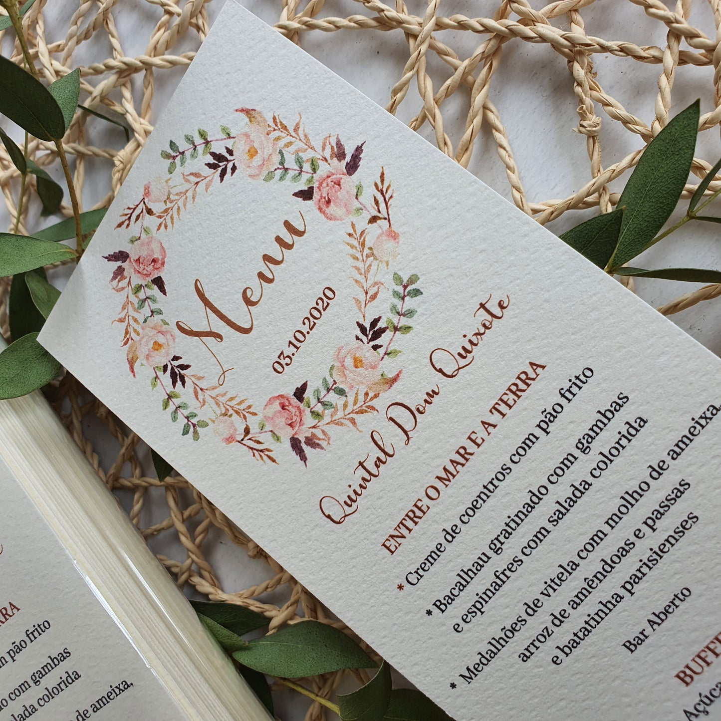 Menus vintage